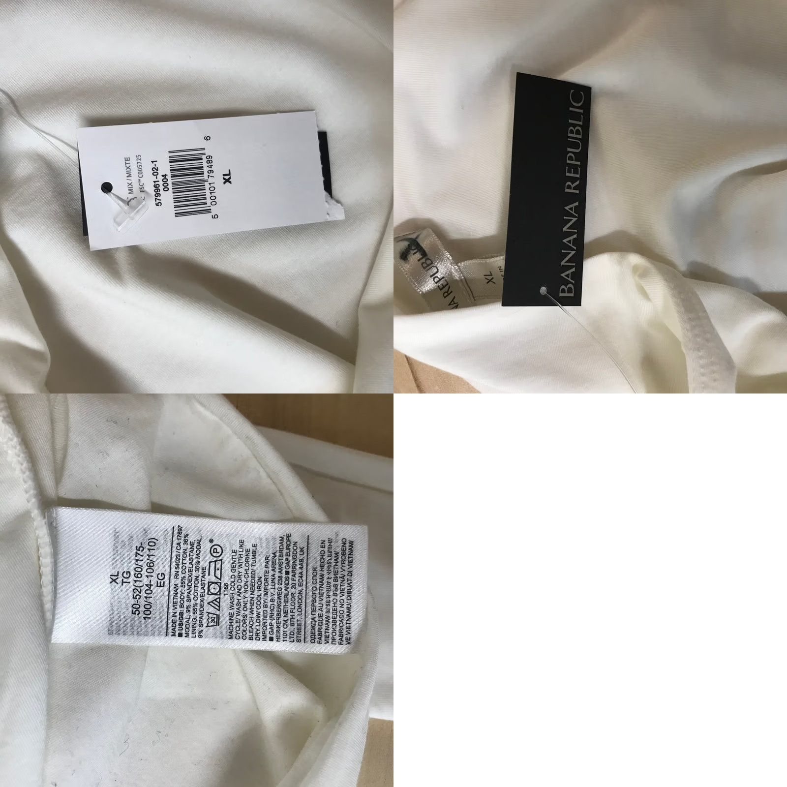 Banana Republic VINTAGE Banana Republic Womens White Long Sleeve Square Neck Top XL Size XL / US 12-14 / IT 48-50 - 8 Thumbnail