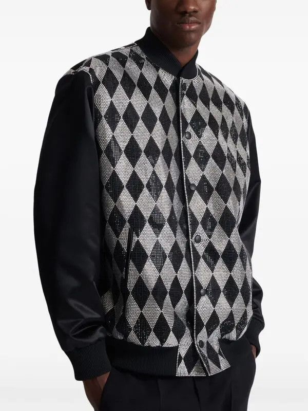 Balmain o1s1wg111025 Embellished Bomber Jacket in Black Size US S / EU 44-46 / 1 - 5 Thumbnail