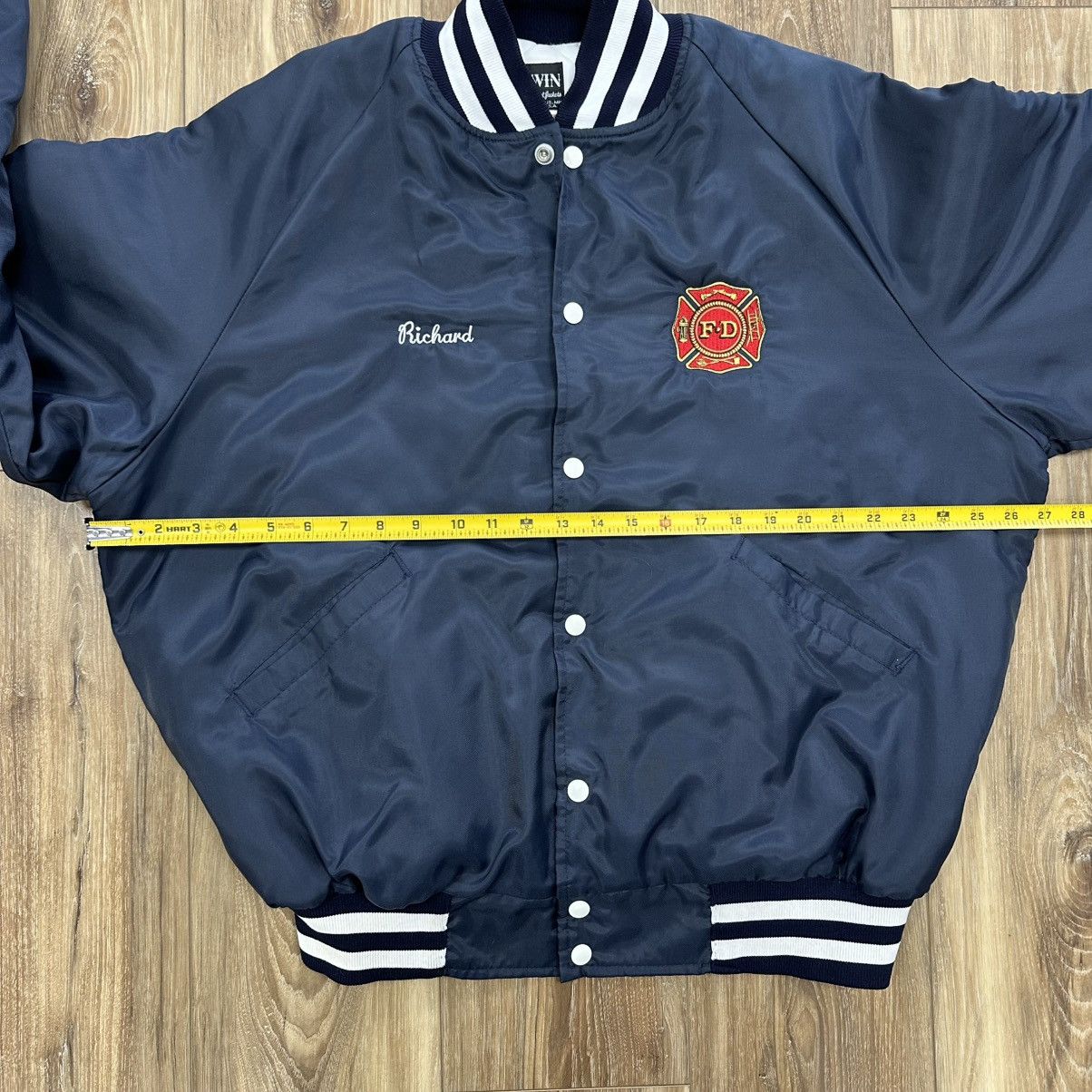 Vintage Butwin Chainstitched Fire Department Quilted Bomber Jacket Size US XL / EU 56 / 4 - 7 Thumbnail