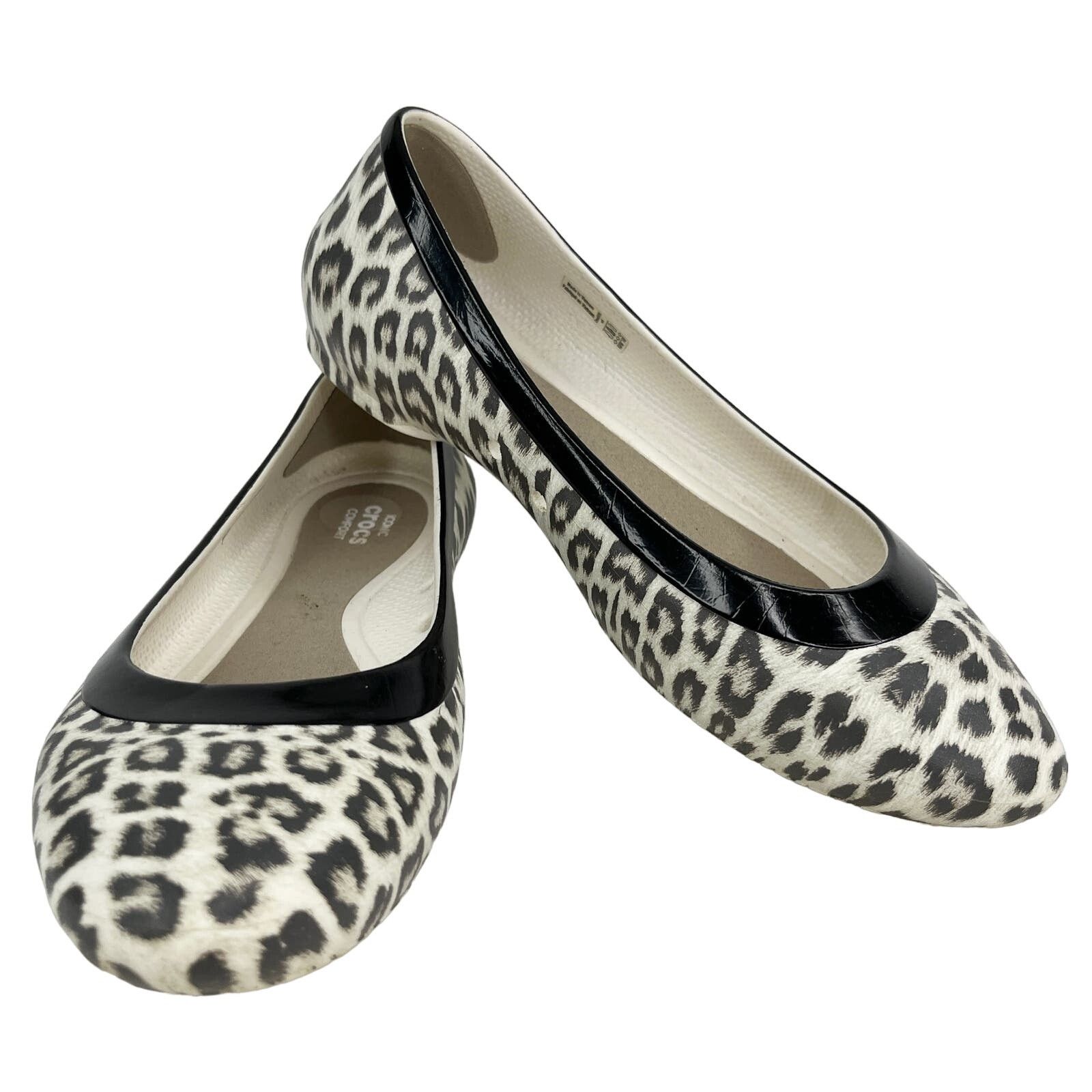 Crocs Crocs Lina Ballet Flats 6 Leopard Cream Black Size US 6 / IT 36 - 10 Thumbnail