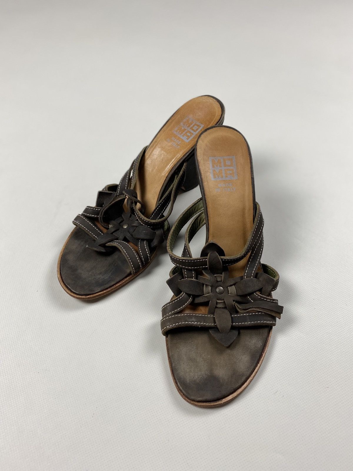 MoMA MOMA ladies avant-garde leather heeled sandals shoes size 40 Size US 10 / IT 40 - 9 Thumbnail