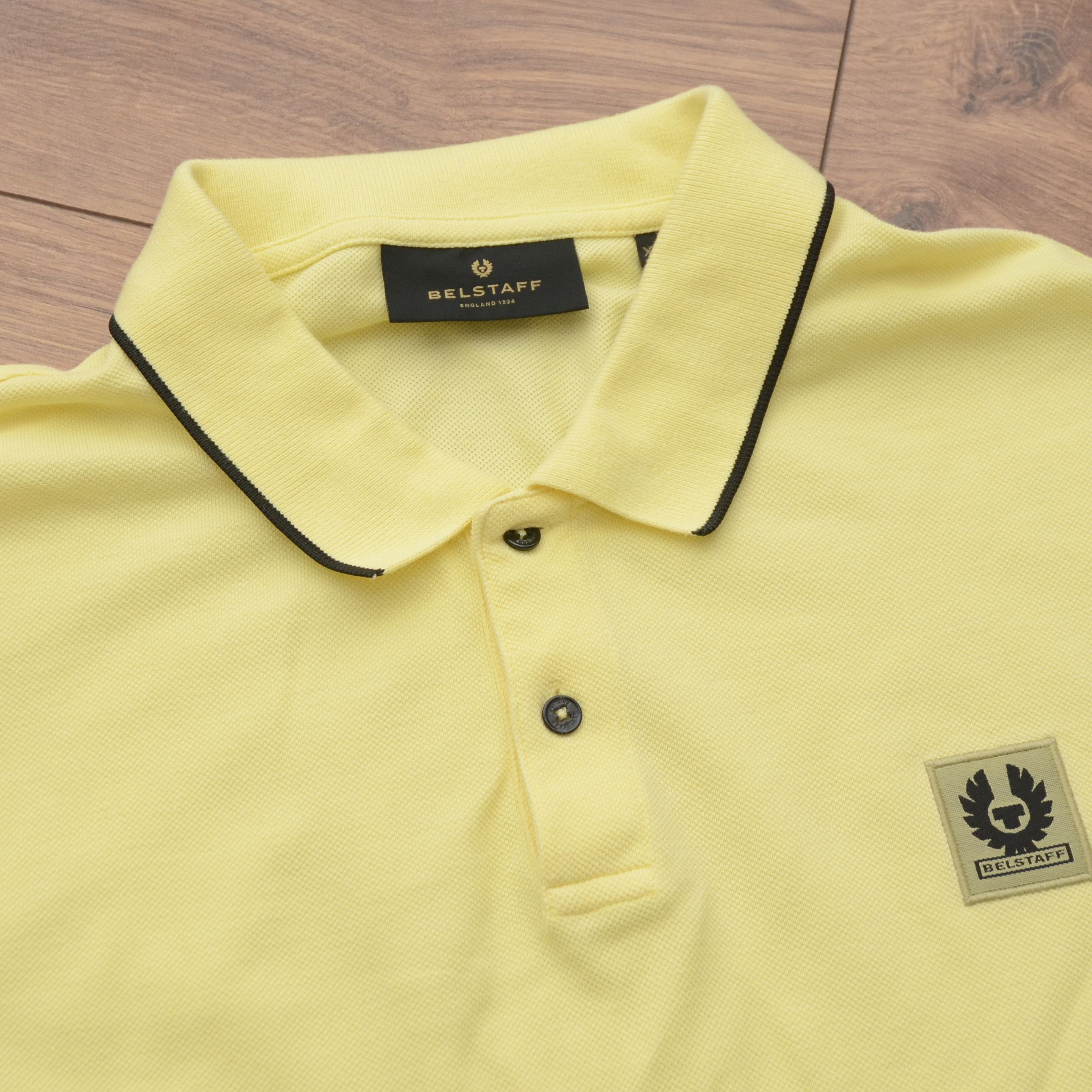 Belstaff Belstaff Tipped Polo Shirt XXL Lemon Yellow Premium Tee Size US XXL / EU 58 / 5 - 6 Thumbnail