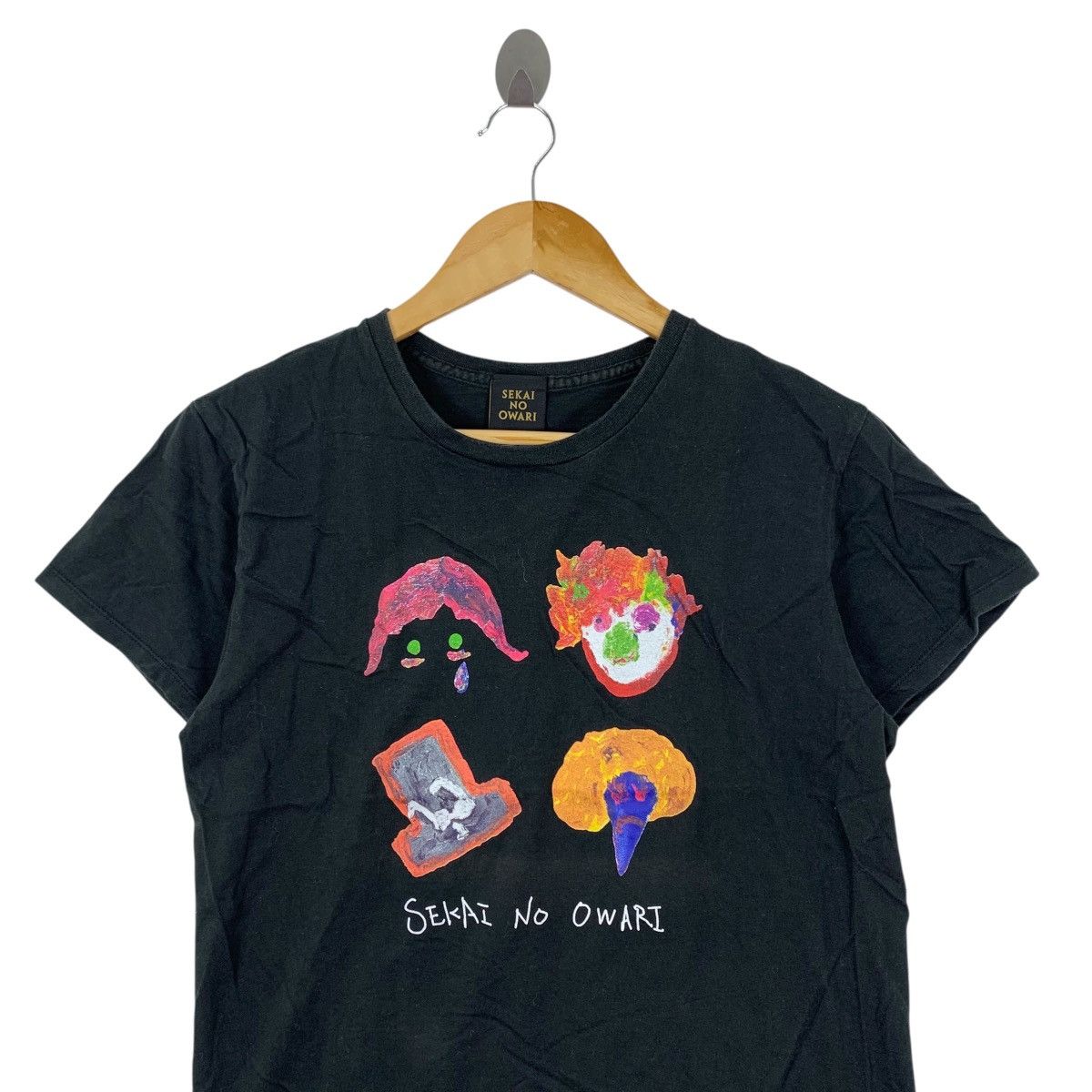 Japanese Brand SEKAI NO OWARI Pop Japanese Band Anime One Piece Short Shirt Size US M / EU 48-50 / 2 - 2 Thumbnail