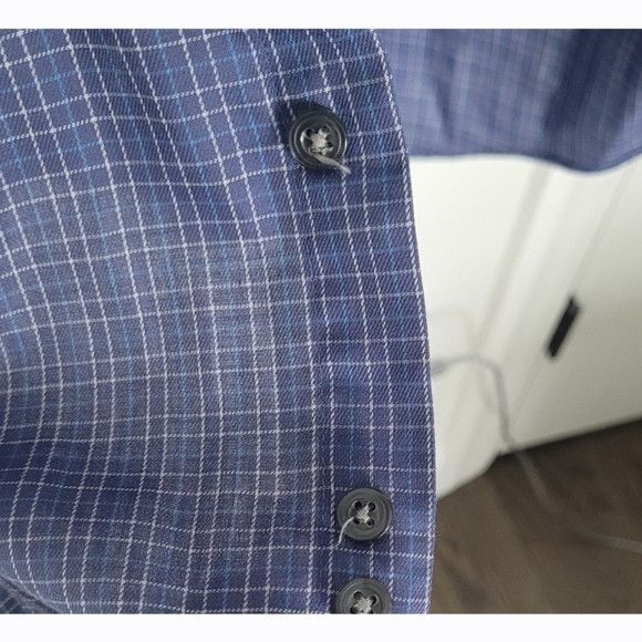 Club Room Regular Fit Checkered Long Slv Button-Up Shirt Party Preppy Size US XL / EU 56 / 4 - 9 Thumbnail