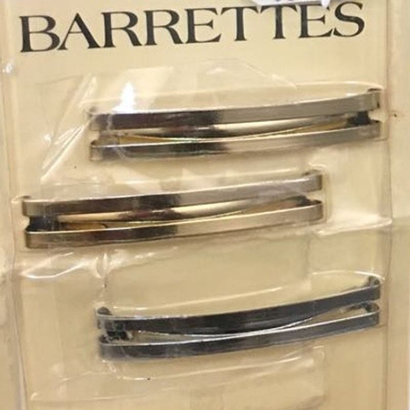 Other Vintage Goody Stay Tight Barrettes Metal #8903 USA 1975 3 Pk Size ONE SIZE - 6 Thumbnail