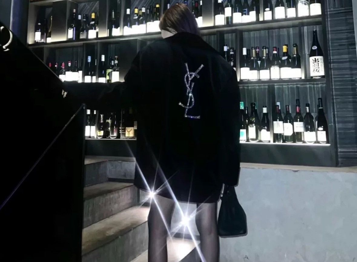 Saint Laurent Paris × Yves Saint Laurent Saint Laurent SLP rhinestone velvet jacket 2412-Nextarrow Size US M / EU 48-50 / 2 - 5 Thumbnail