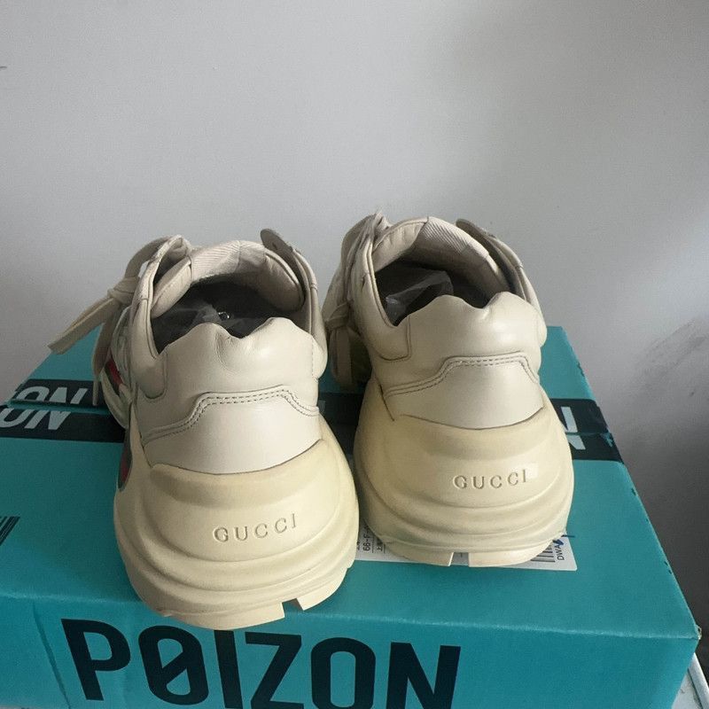 Gucci Gucci Rhyton Logo Daddy Sneakers in Ivory White - Size US 9.5 / EU 42-43 - 3 Thumbnail