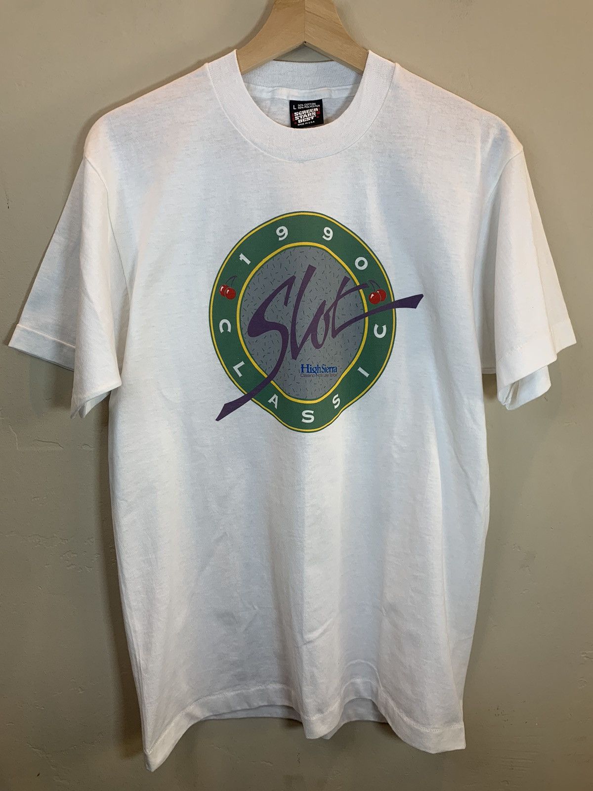 Vintage *RARE* Vintage 1990 Slot Classic Casino Gambling T-Shirt - L Size US L / EU 52-54 / 3 - 1 Thumbnail