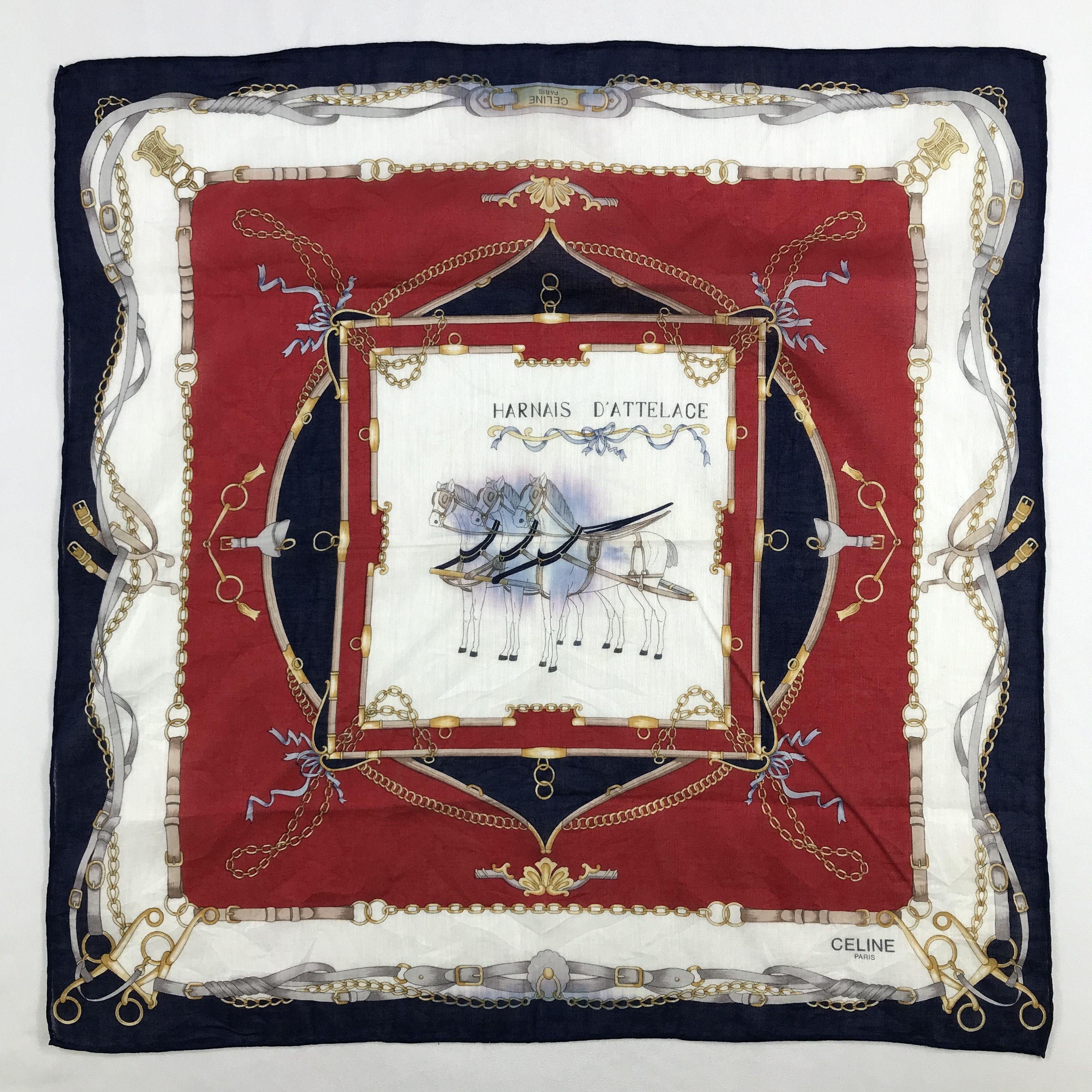Celine × Vintage Celine Bandana / Handkerchief / Neckerchief - S2756A Size ONE SIZE - 1 Thumbnail
