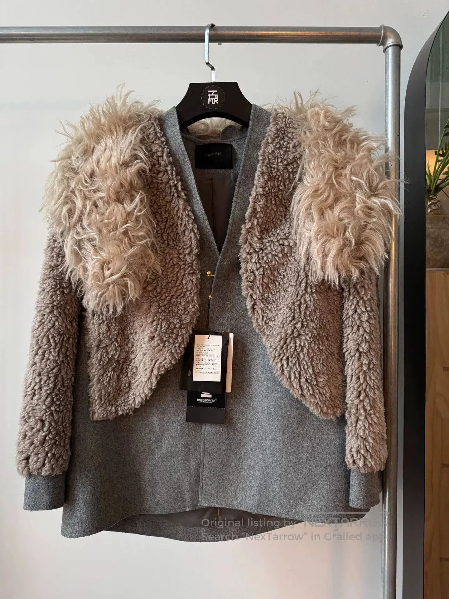 Undercover UNDERCOVER Wool Short Coat with Fur Collar. Size S / US 4 / IT 40 - 1 Thumbnail