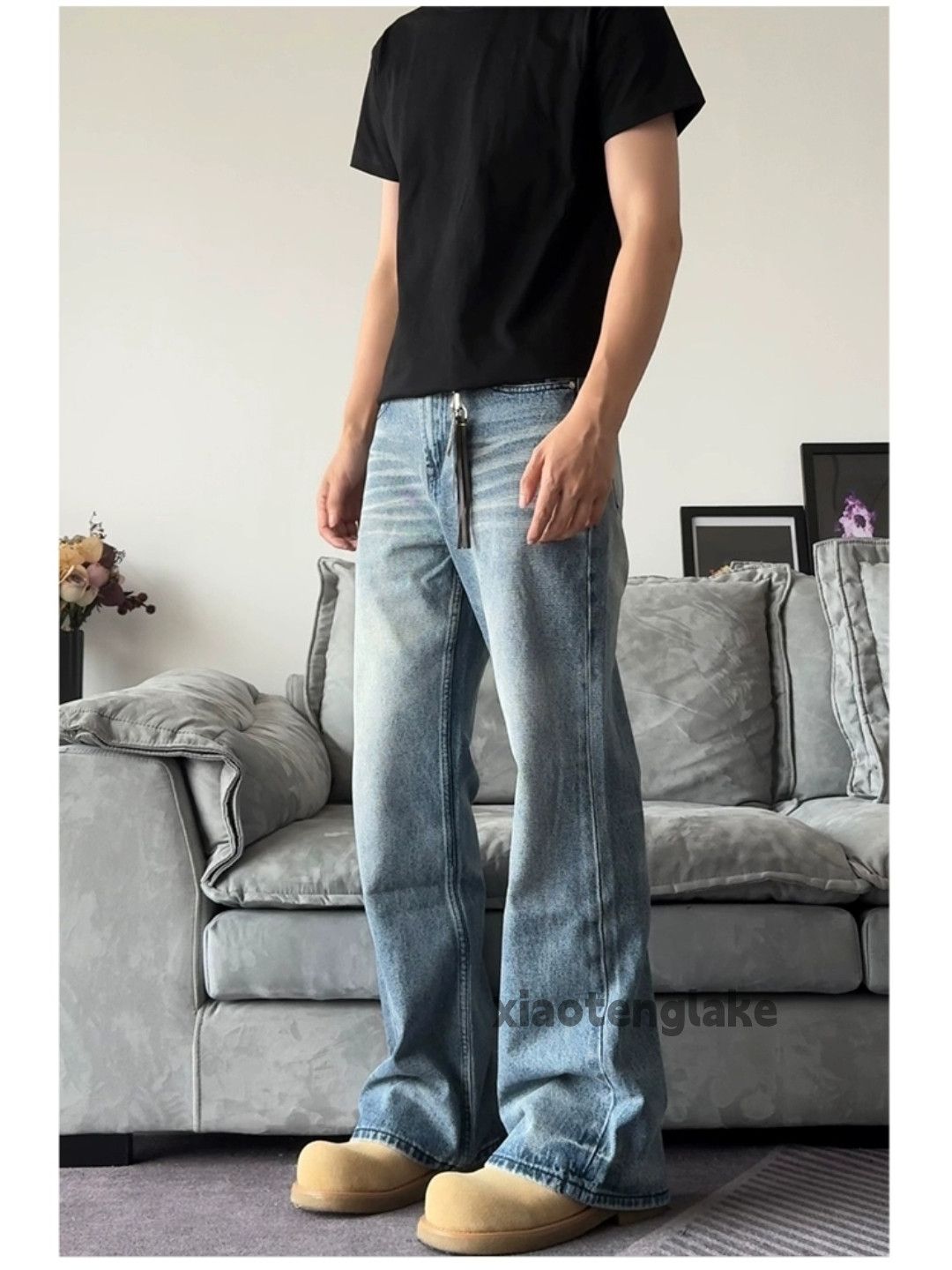 Jean × Vintage washed faded cleanfit yuppie y2k bootcut flared jeans Size US 30 / EU 46 - 7 Thumbnail