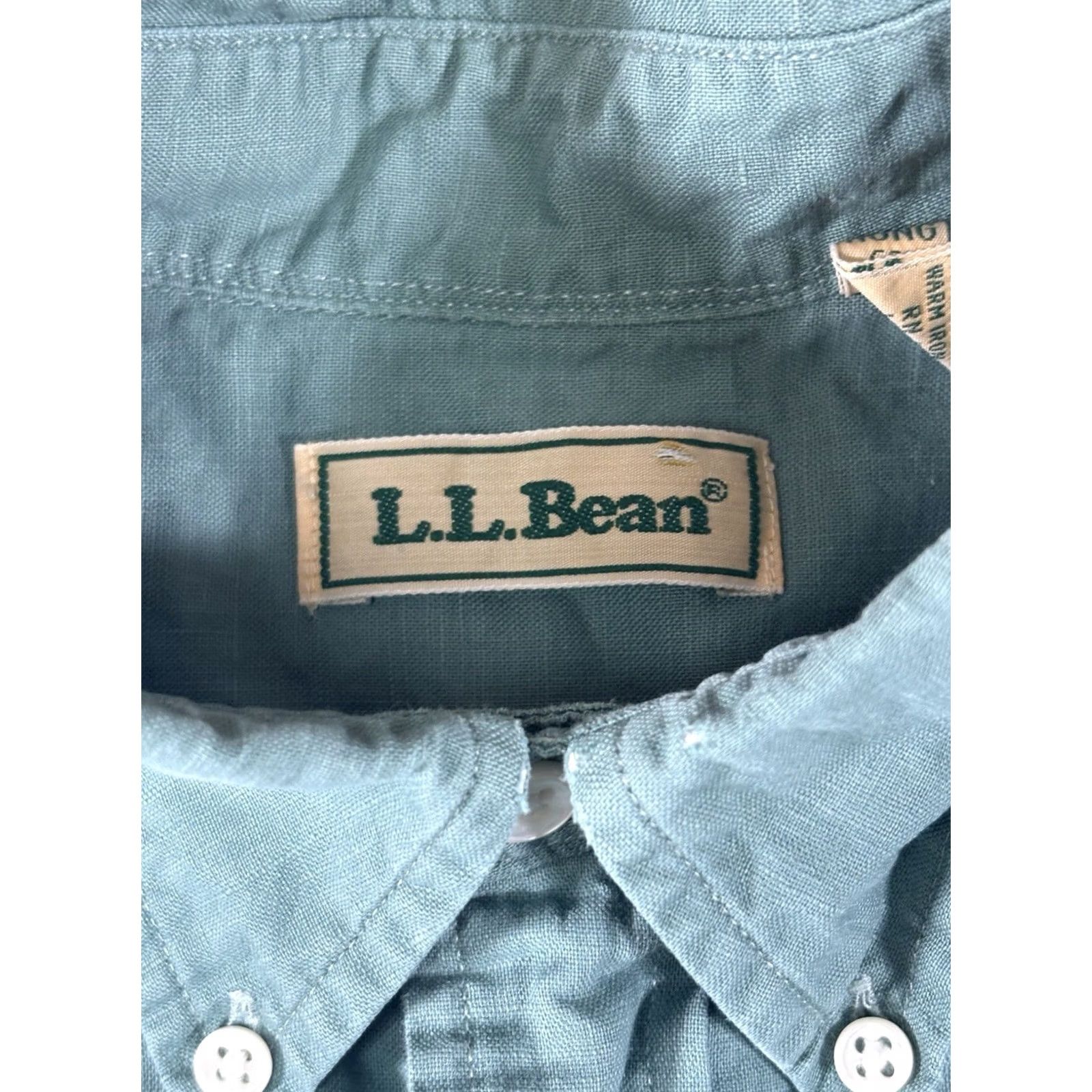 Vintage VINTAGE LL Bean Linen Button Shirt Preppy Cabincore Short Sleeve Mens Large Size US L / EU 52-54 / 3 - 2 Thumbnail