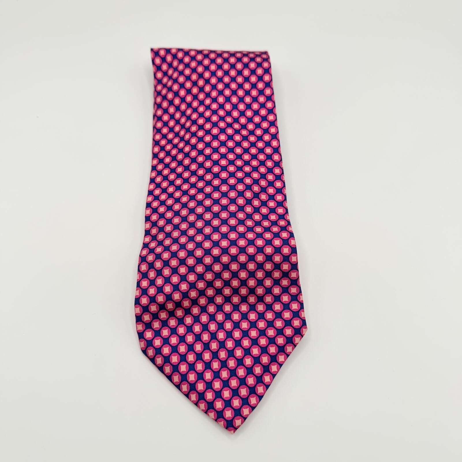 Brooks Brothers Brooks Brothers Tie Men's Pink Blue 346 Geometric Pattern Size ONE SIZE - 2 Thumbnail