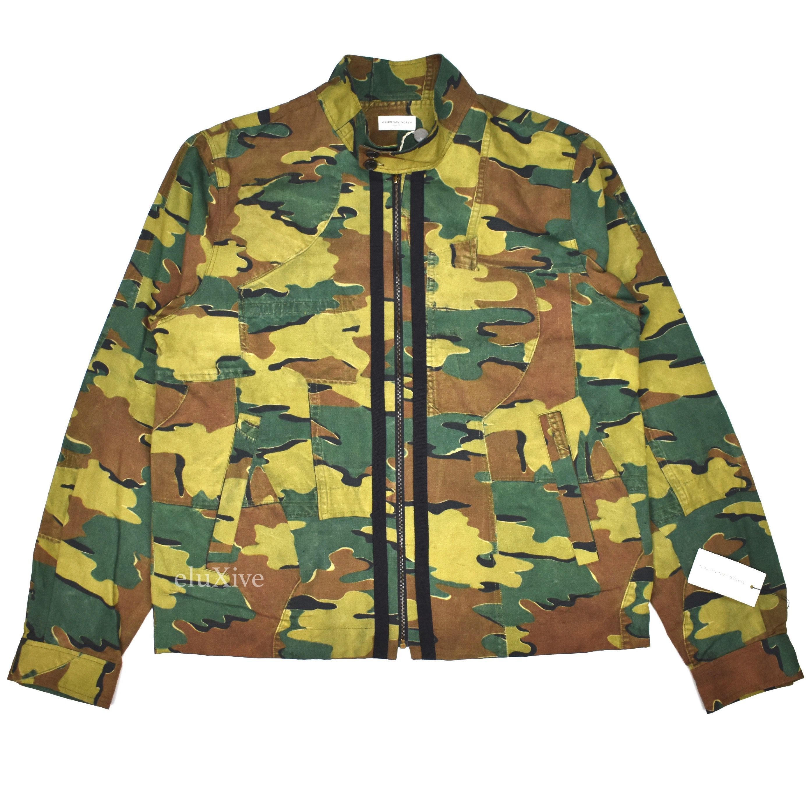 Dries Van Noten Dries Van Noten Patchwork Camo Print Jacket NWT Size US L / EU 52-54 / 3 - 1 Preview
