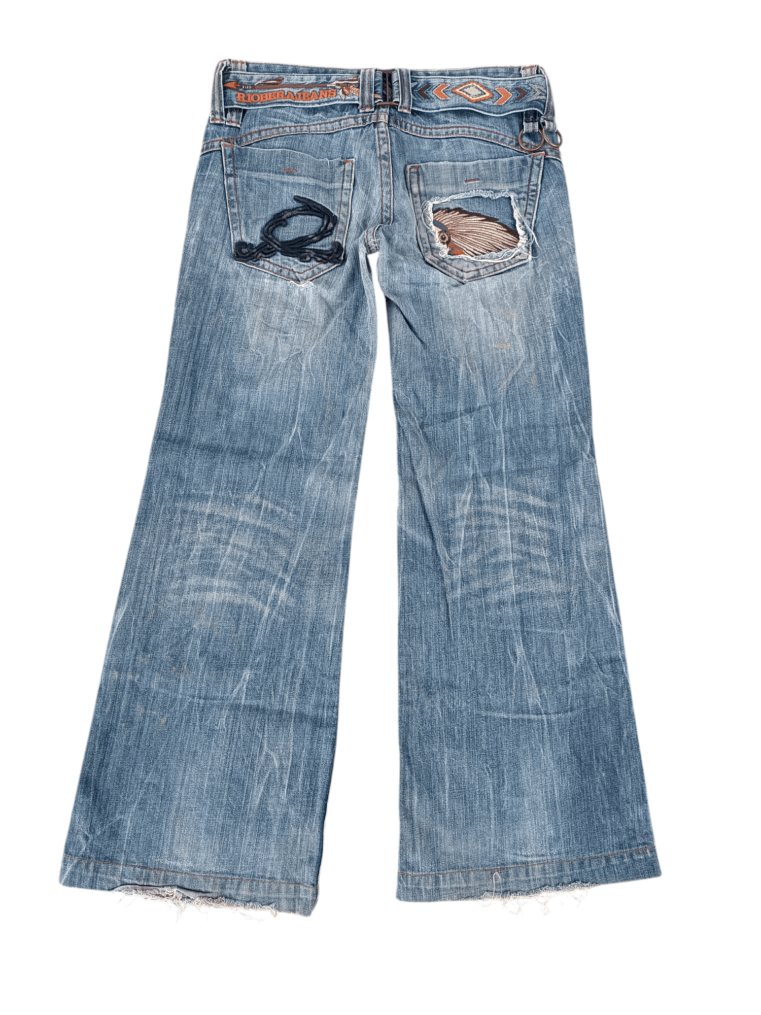 Other 🇯🇵 RIOBERIO SUPER FLARED EMBROIDERED DENIM PANTS Size US 30 / EU 46 - 1 Thumbnail