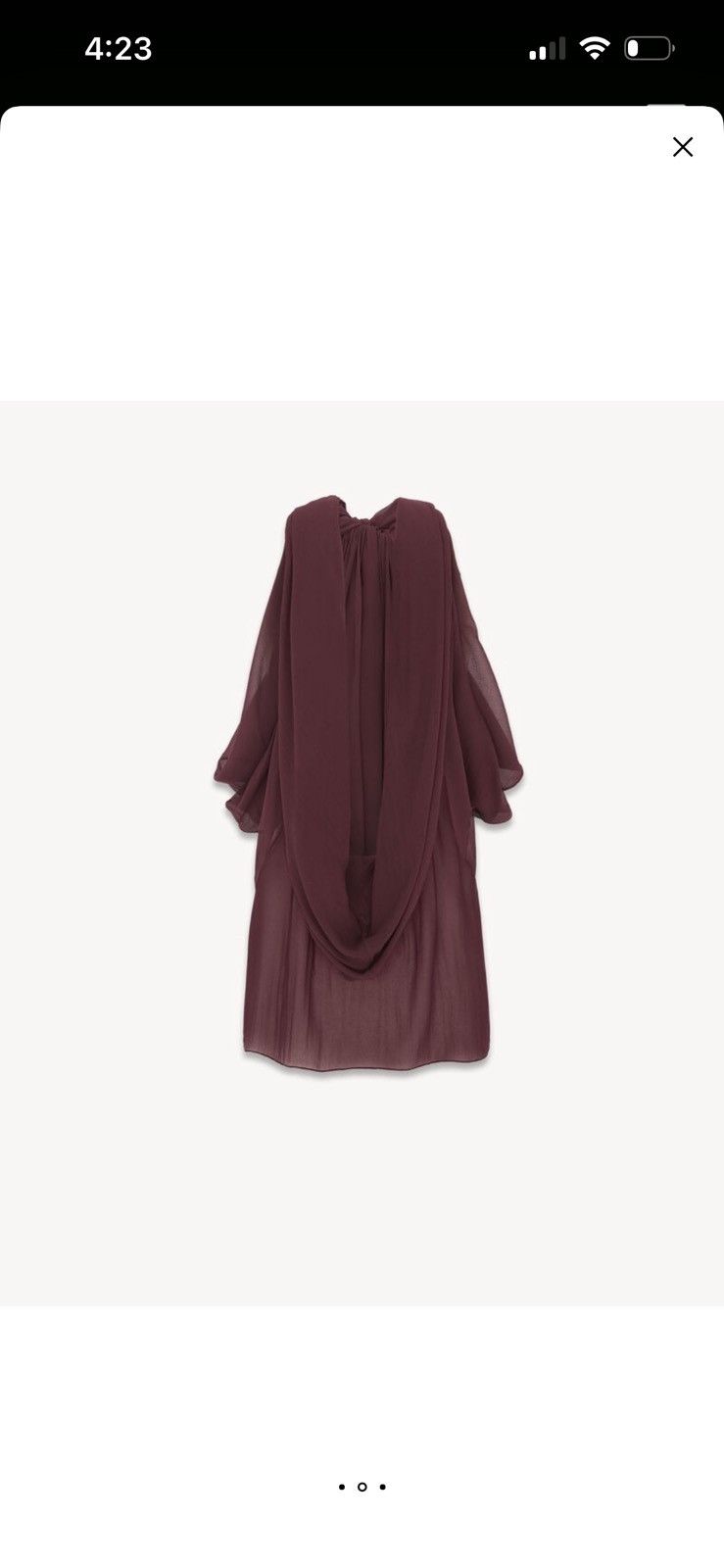 Saint Laurent Paris lavallière-neck blouse in silk muslin crepe Size XXL / US 16-18 / IT 52-54 - 3 Thumbnail