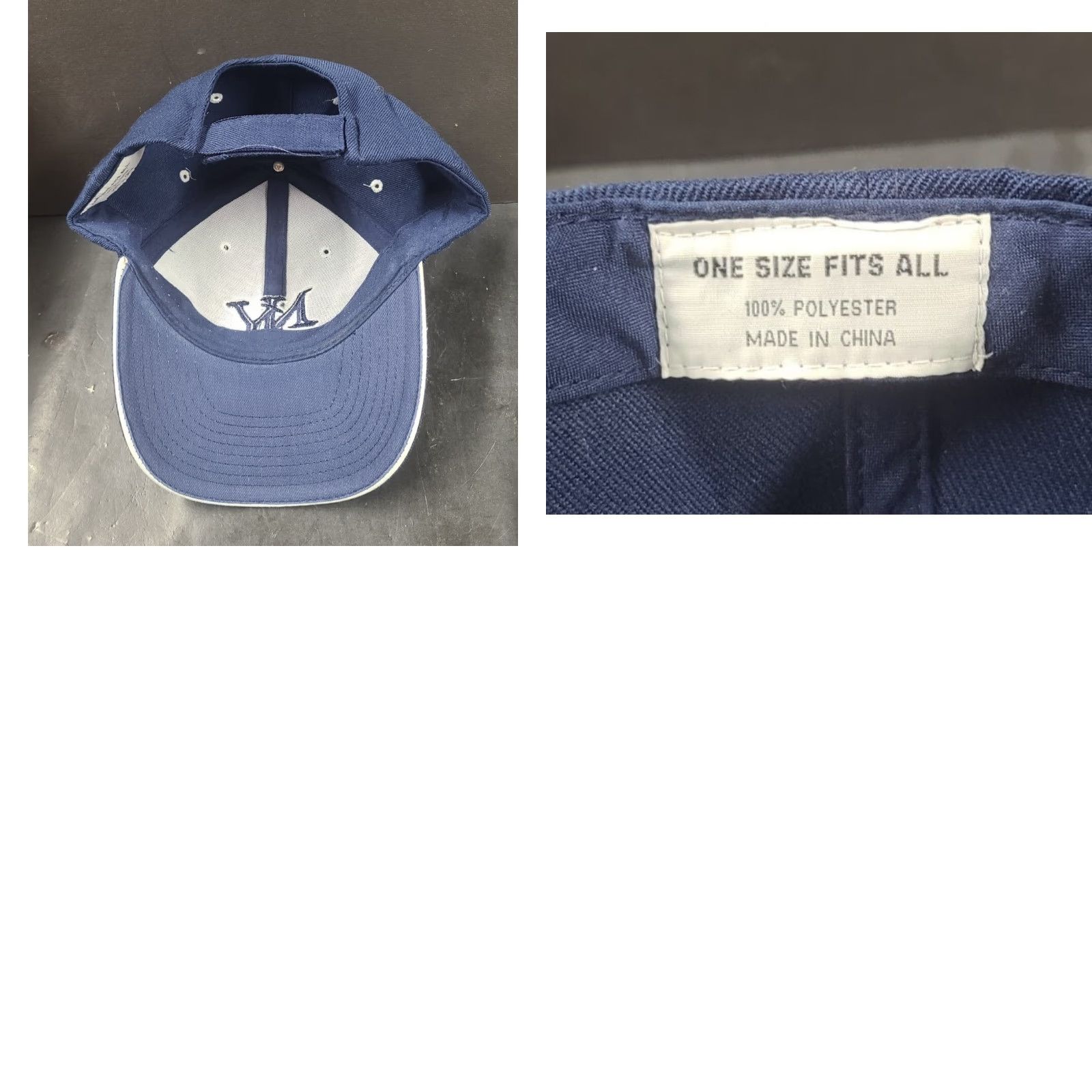 Vintage VINTAGE NY Hat New York Hat Hook And Loop Embroidered Baseball Cap Navy Blue Size ONE SIZE - 8 Thumbnail
