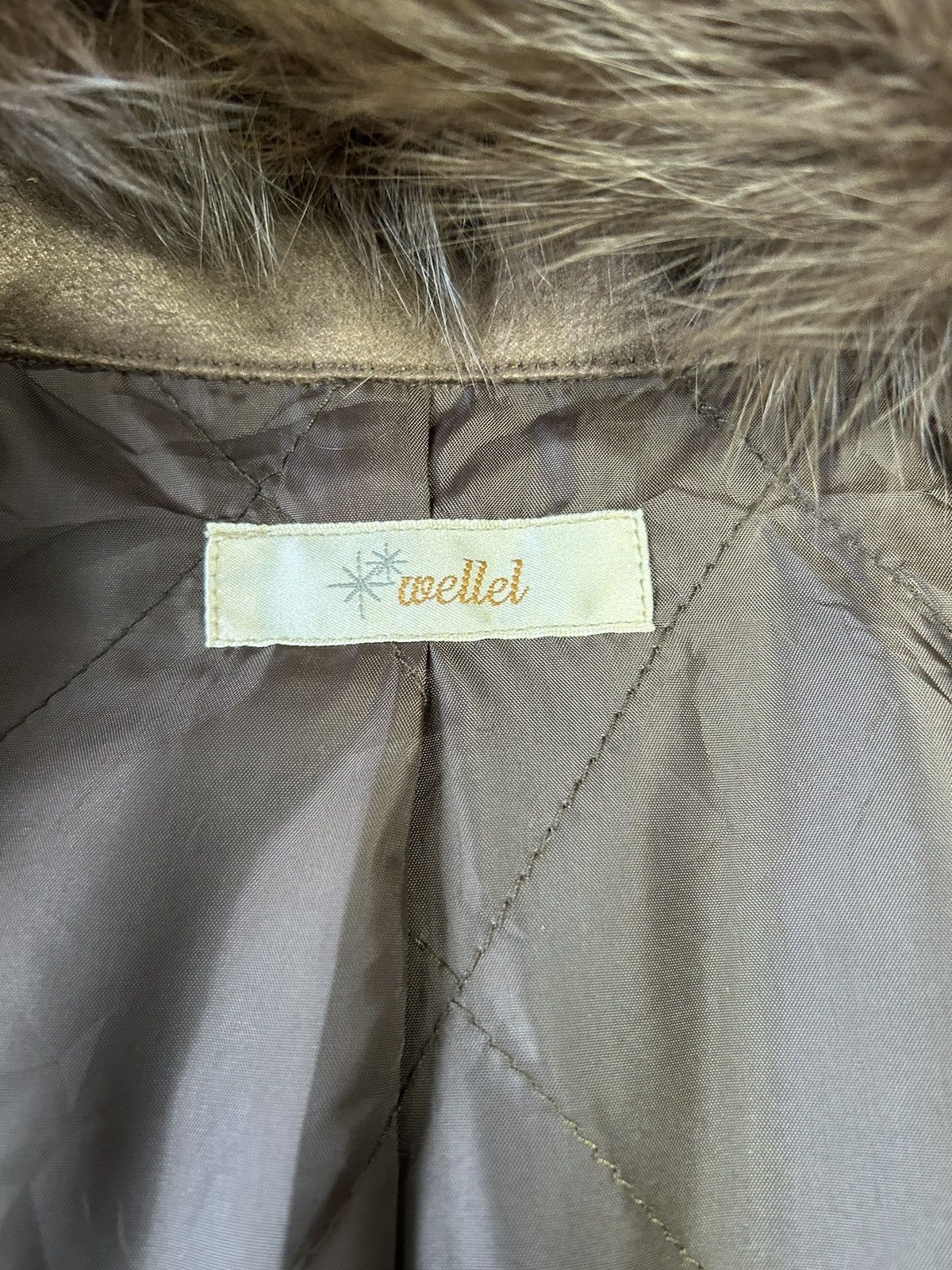 Japanese Brand WELLEL DOUBLE BREAST FAUX FUR LONG JACKET Size ONE SIZE - 5 Thumbnail