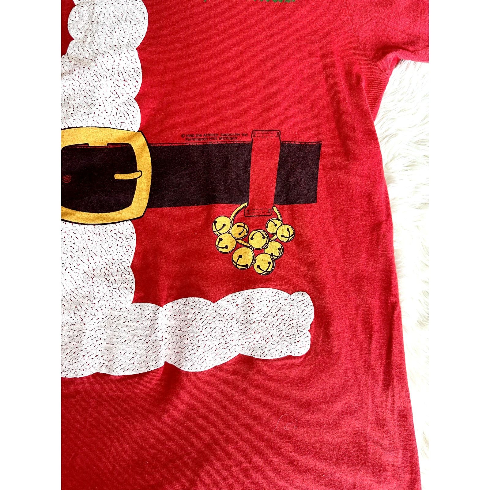 Fruit Of The Loom Vintage 1980 Single Stitch Santa Tee Shirt Men's XL Size US XL / EU 56 / 4 - 3 Thumbnail