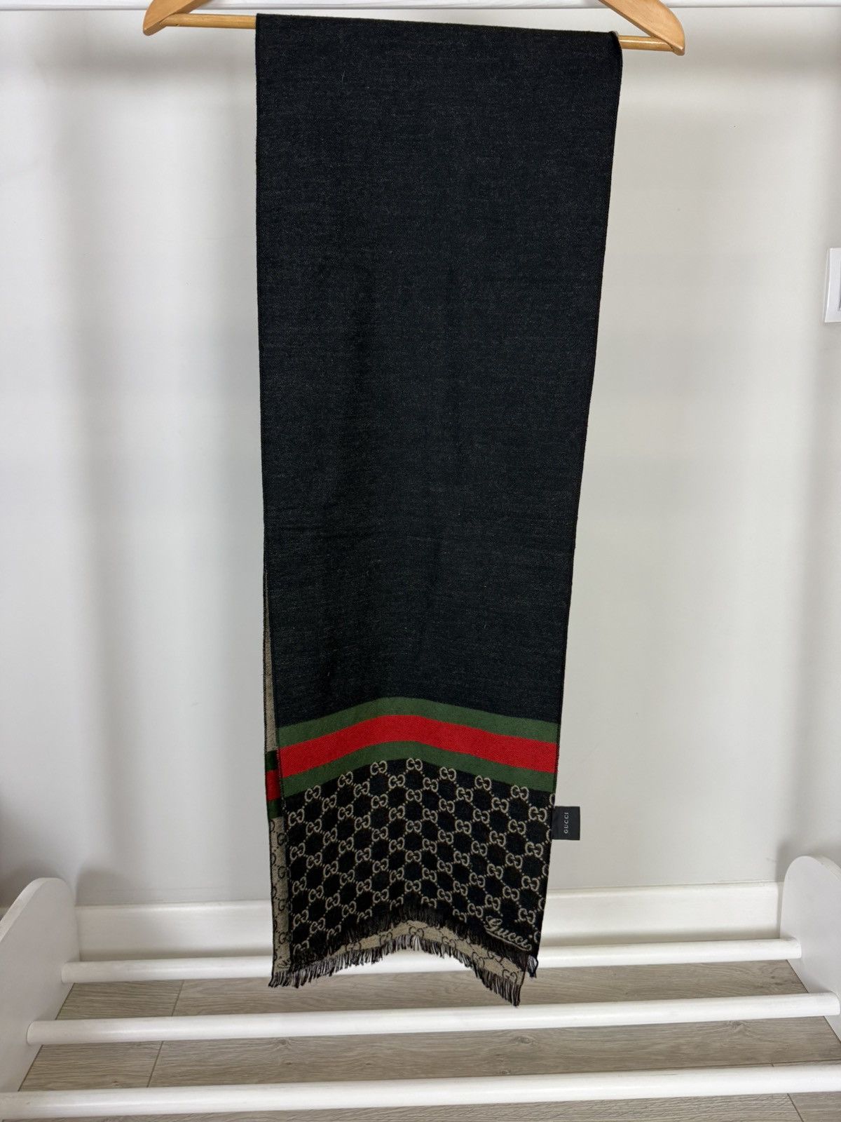 Gucci Gucci monogram Wool scarf Size ONE SIZE - 2 Thumbnail