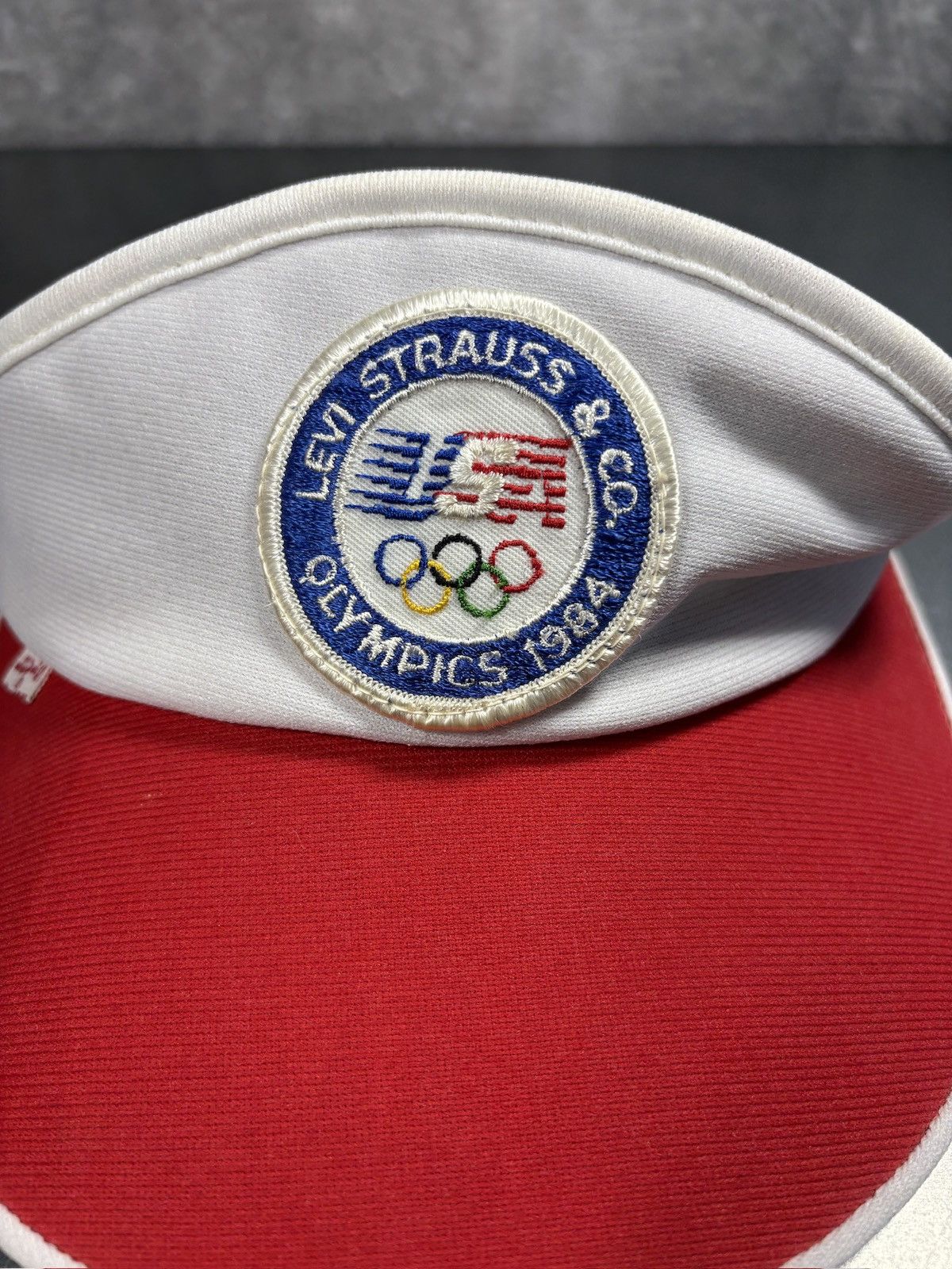 Levi's Levi's 1984 Olympics Visor 1980s Vintage Levis Hat Sport Cap Size ONE SIZE - 16 Thumbnail