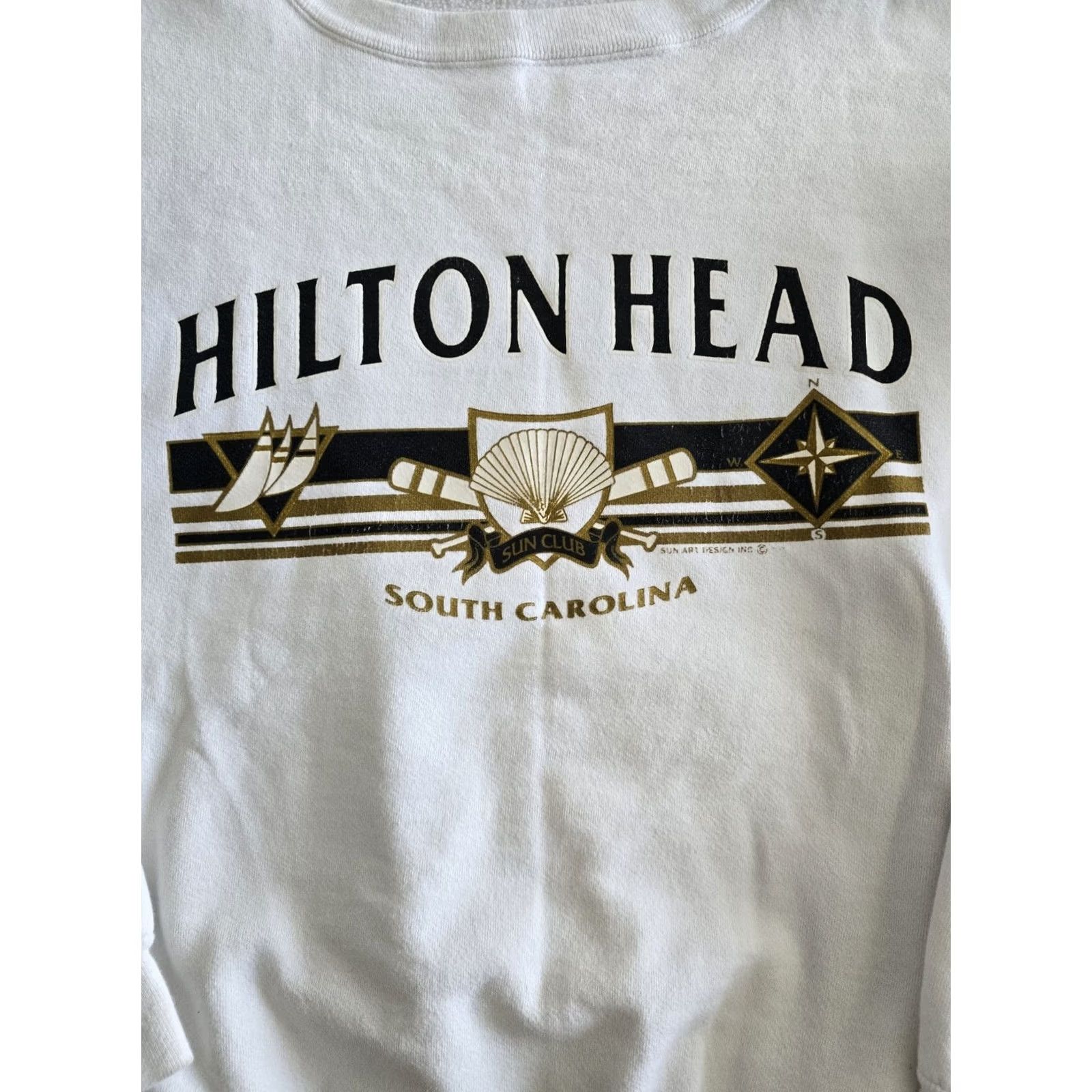 Vintage Unbranded Sweatshirt White Adult XL Beach Graphic Print Crew Neck Pullover Regular Fit Size US XL / EU 56 / 4 - 3 Thumbnail