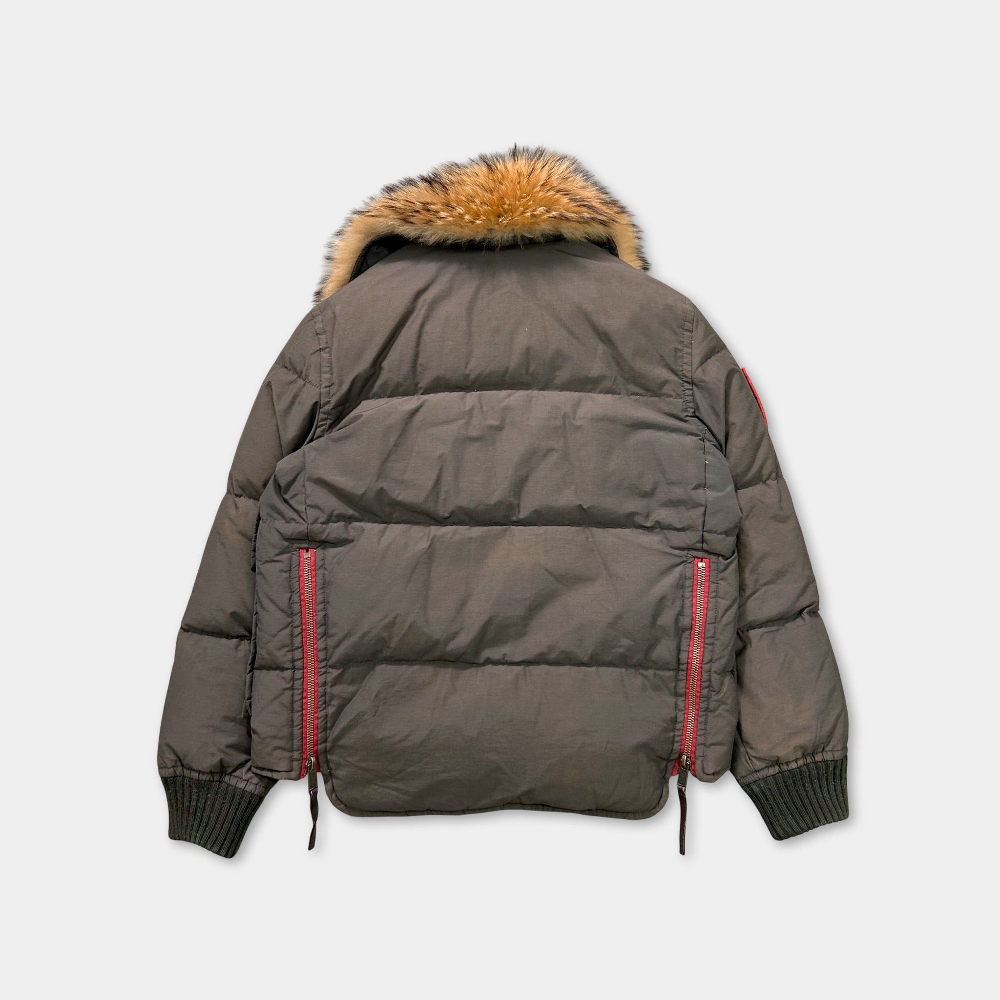 Dsquared2 Dsquared2 Dark Brown Fur Collar Puffer Jacket Size US XL / EU 56 / 4 - 5 Thumbnail