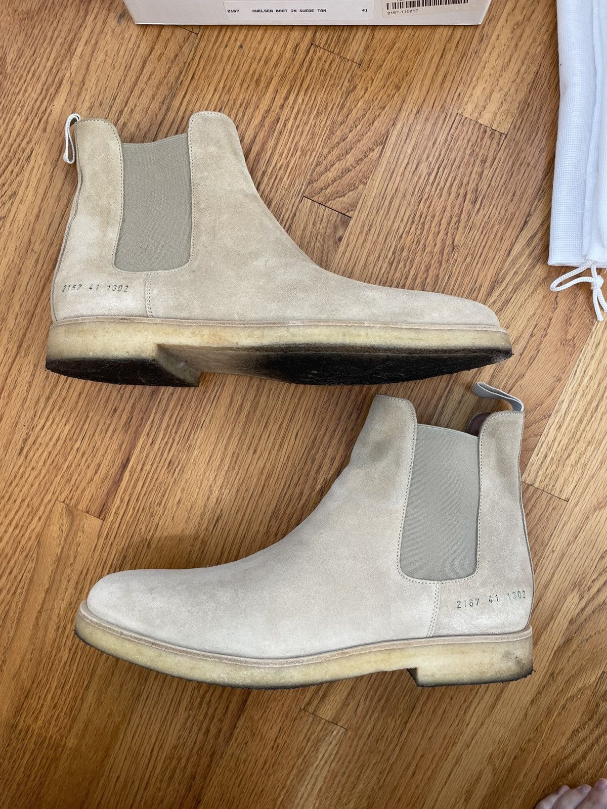 Common Projects Common Projects Tan Suede Chelsea Boots UK7/US8 Size US 8 / EU 41 - 4 Thumbnail