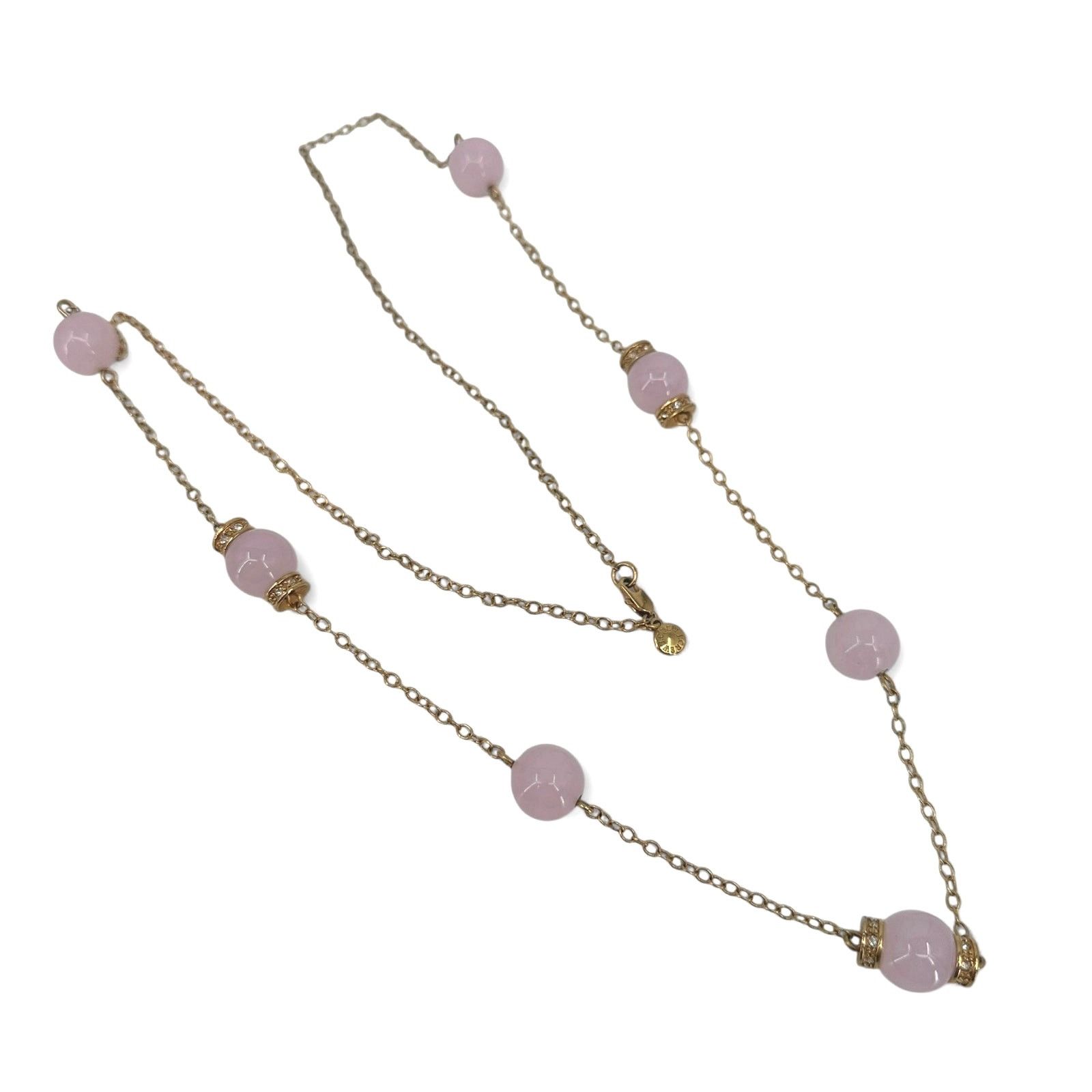 J.Crew J Crew Statement Necklace Long Layering Goldtone Pale Pink Size ONE SIZE - 3 Thumbnail