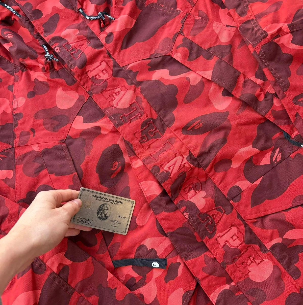 Bape Bape Red Camo Snowboard Jacket Size US M / EU 48-50 / 2 - 2 Thumbnail