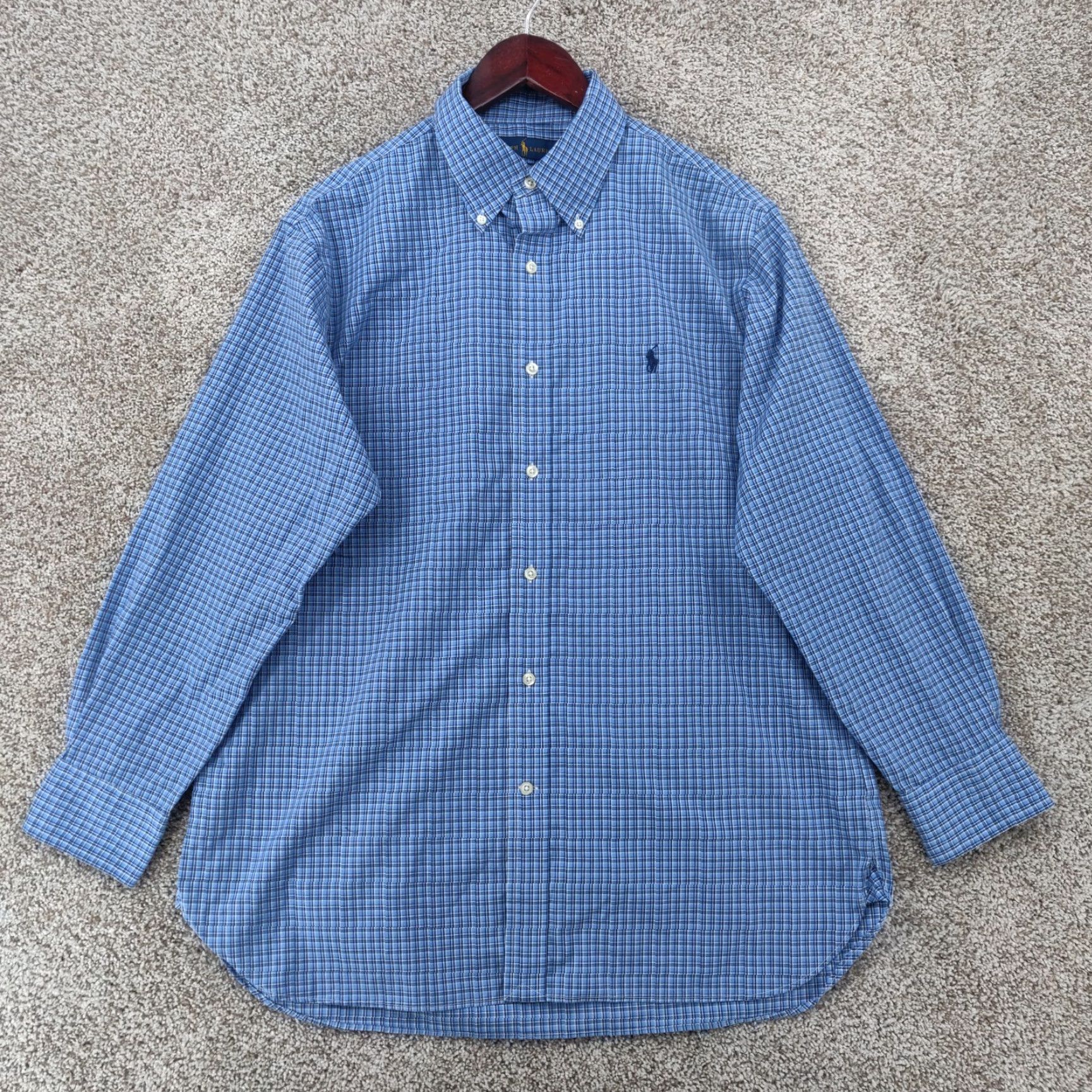 Polo Ralph Lauren Polo Ralph Lauren Shirt Mens 16.5 Plaid Classic Fit Easy Care Long Sleeve Button Size US XL / EU 56 / 4 - 2 Thumbnail