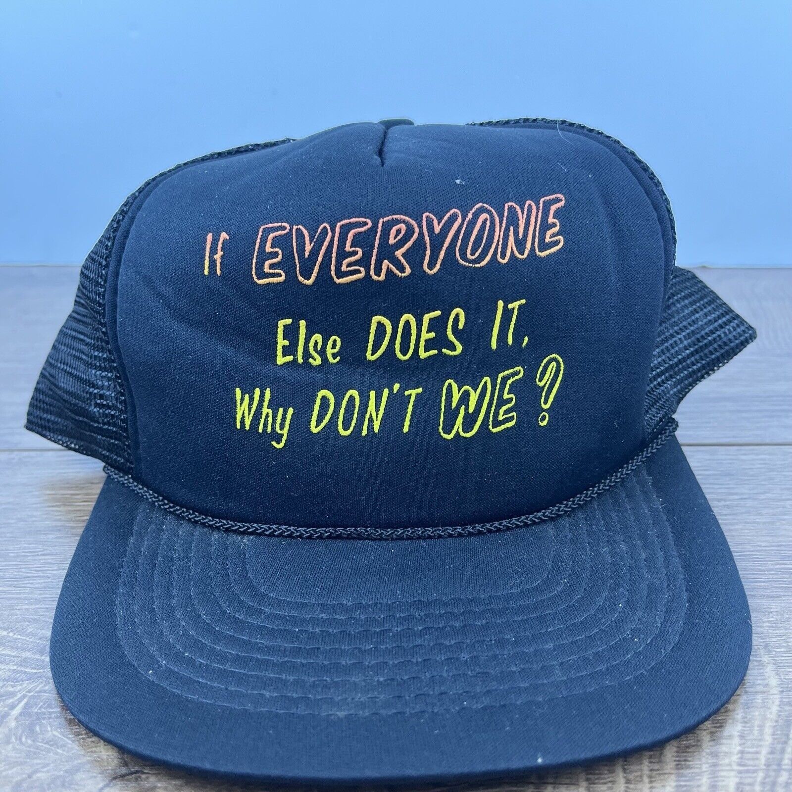 Other Why Don't We Hat Black Cap Hat Everyone Else Does Adjustable Size ONE SIZE - 1 Thumbnail