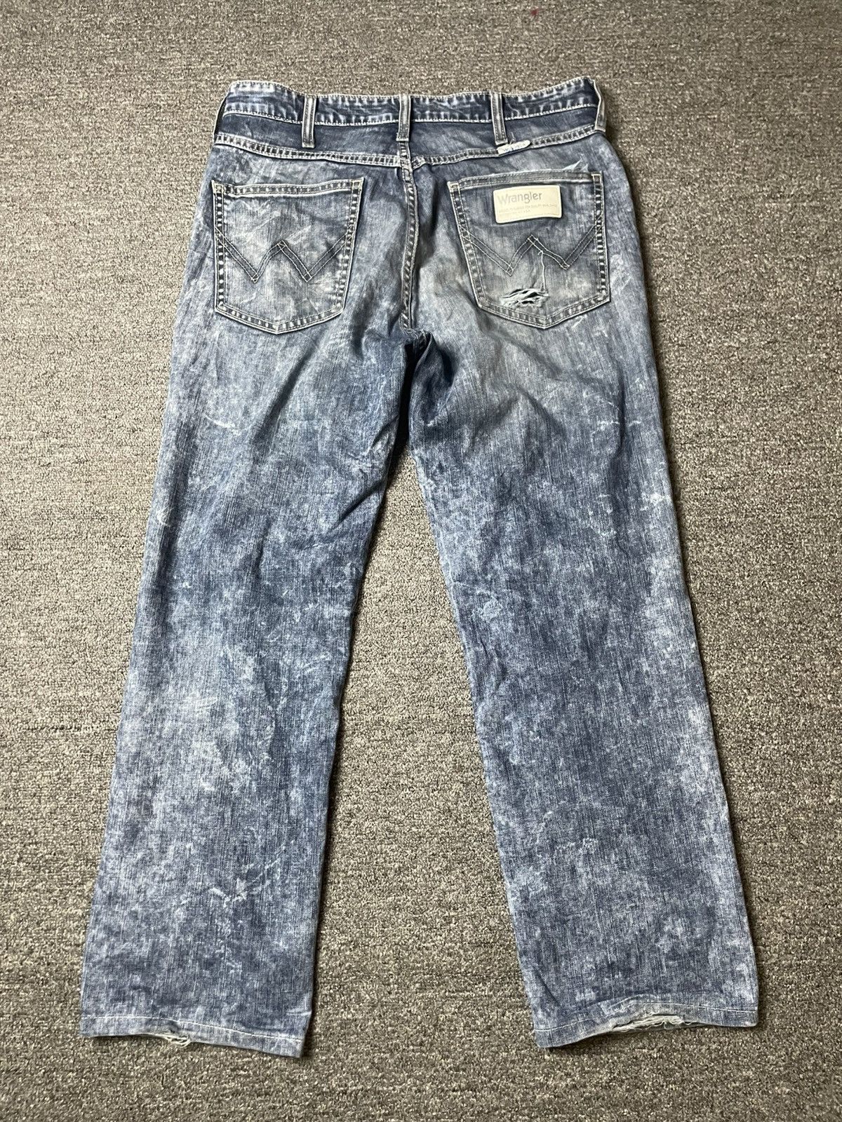Vintage × Wrangler Wrangler Apparel Acid Wash Straight Cut Jeans (111) Size US 31 - 9 Thumbnail