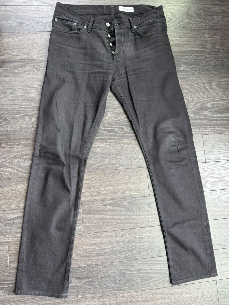 Gustin Gustin #286 BLACK X BLACK STRETCH Selvedge Size 34 Size US 34 / EU 50 - 1 Thumbnail