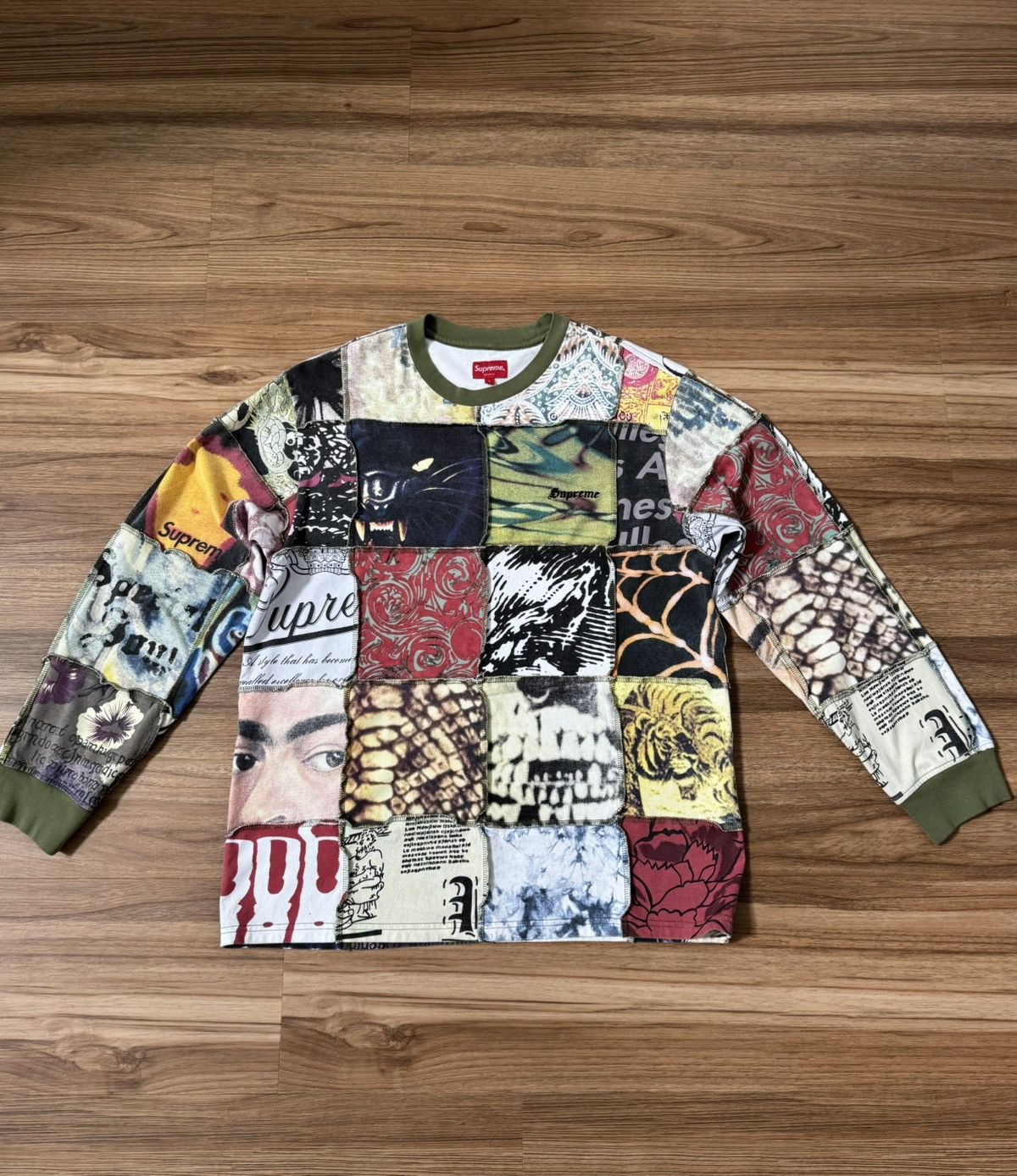 シュプリームロンT supreme mosaic Patchwork Supreme Mosaic Patchwork L/S Top Multicolor Men's - SS21 - US
