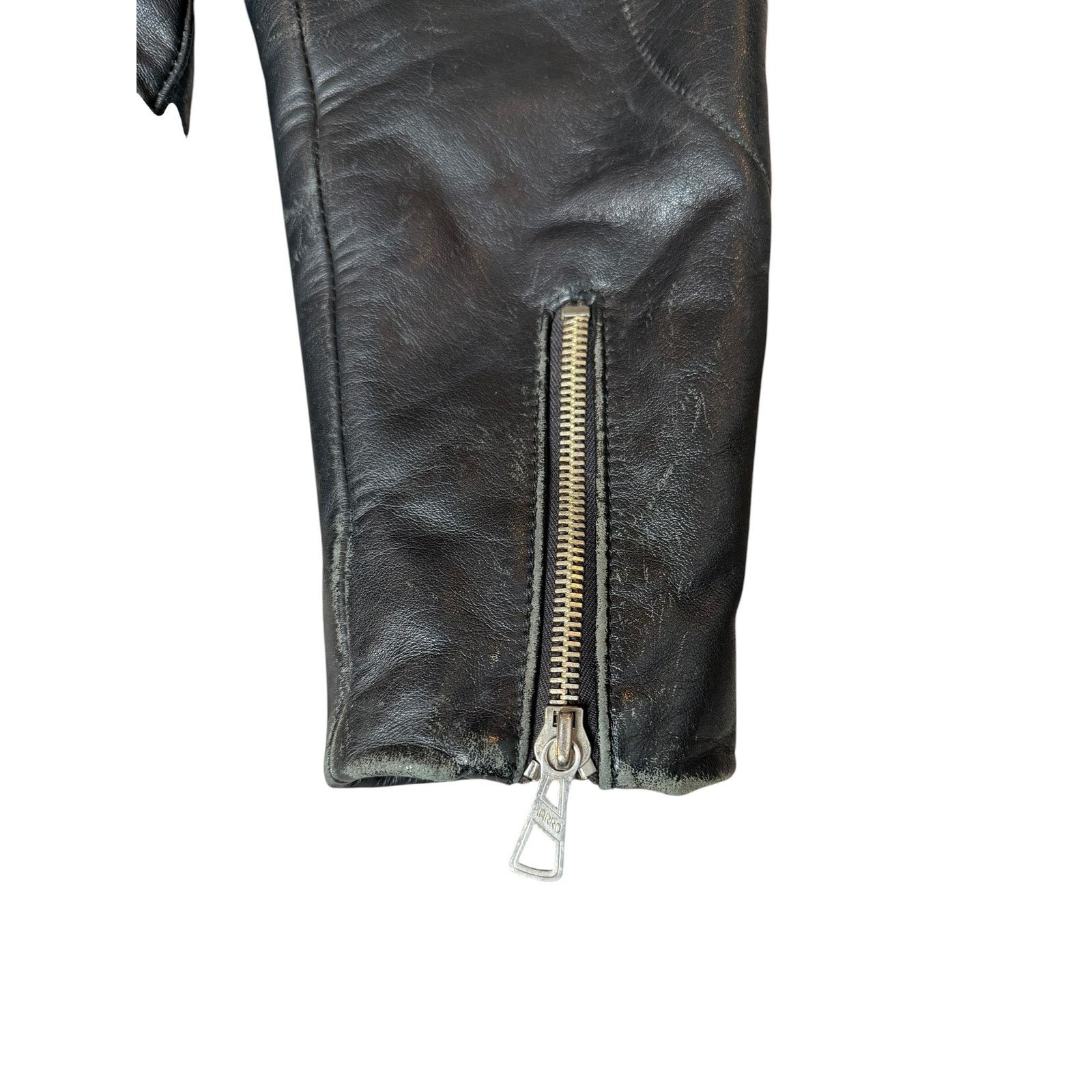 Genuine Leather × Vintage Vintage Harro Black Leather Motorcycle Jacket Size US M / EU 48-50 / 2 - 9 Thumbnail