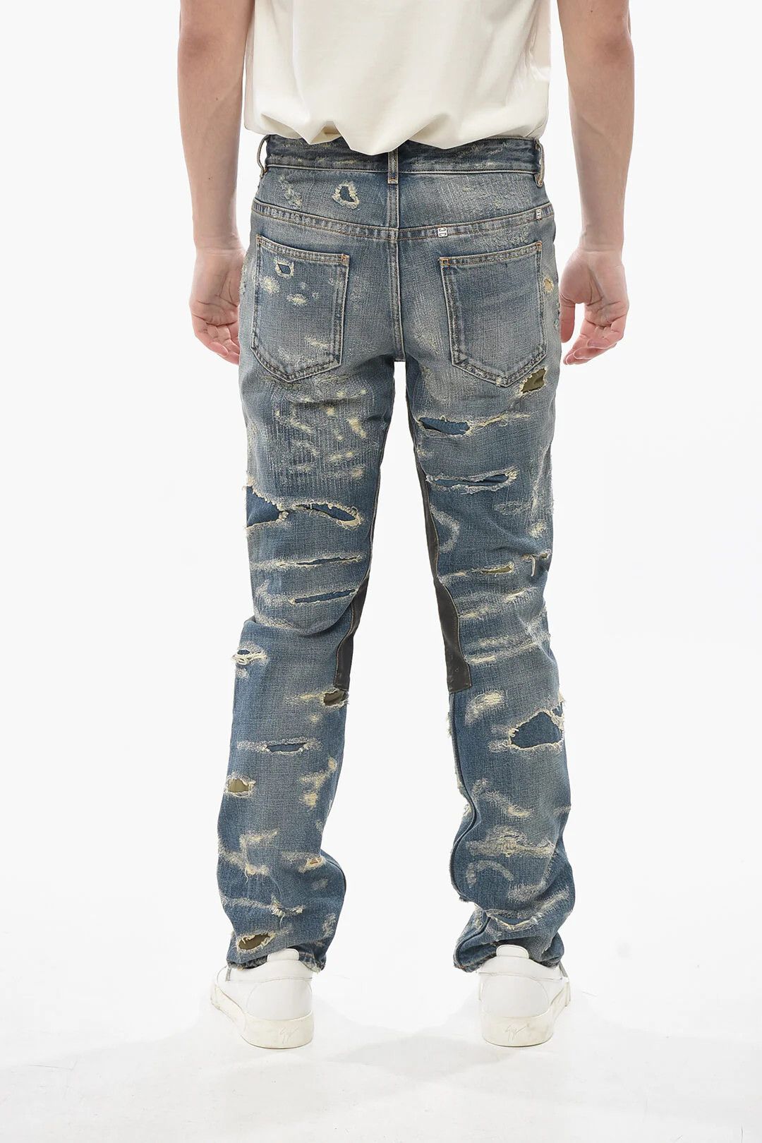 Givenchy og1mm0326 Distressed Regular Fit Jeans in Light Blue Size US 31 - 2 Thumbnail