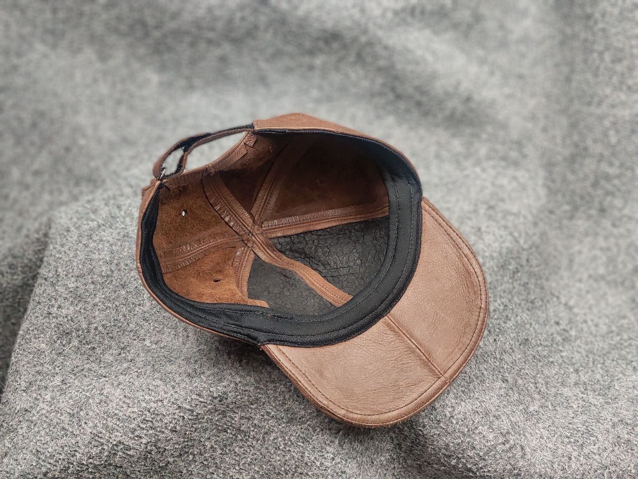 Vintage Vintage Brown Genuine Leather Baseball hat Design cap Unisex Size ONE SIZE - 11 Thumbnail