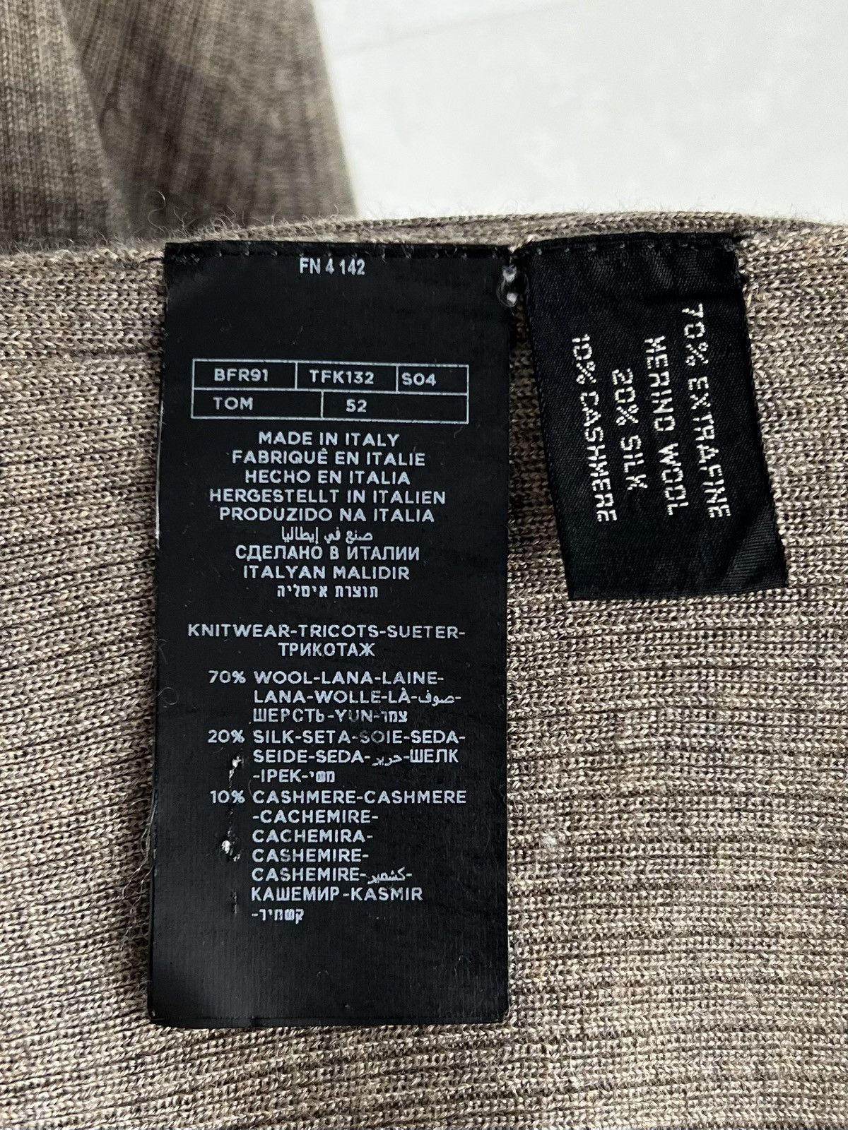 Tom Ford TOM FORD Sweater Polo Knit Ribbed Merino Wool Silk Cashmere Size US L / EU 52-54 / 3 - 10 Thumbnail