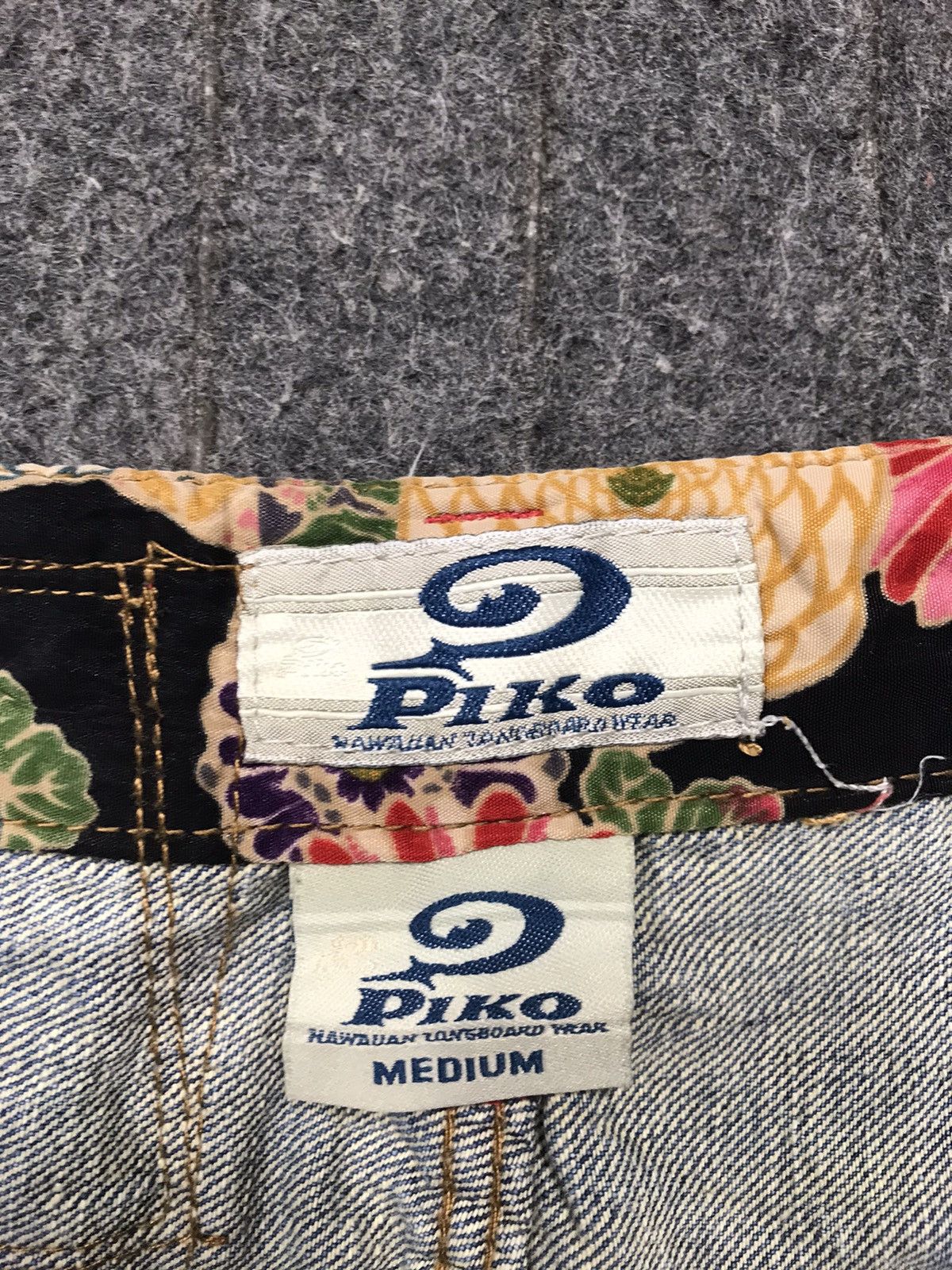 Japanese Brand Piko Hawaiian Longboard Surf Floral Design Indigo Size US 30 / EU 46 - 9 Thumbnail