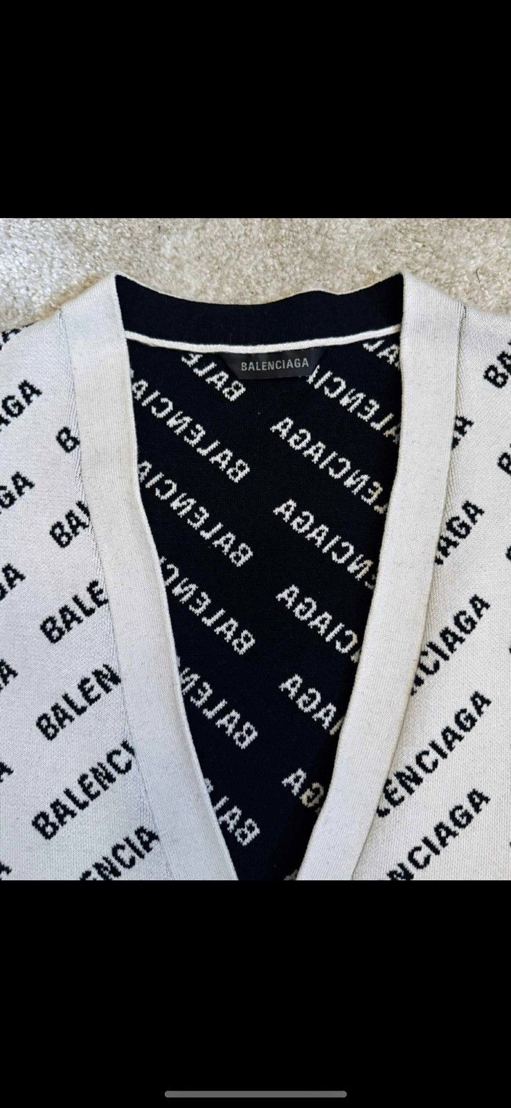 Balenciaga Logo cardigen Size US L / EU 52-54 / 3 - 2 Thumbnail