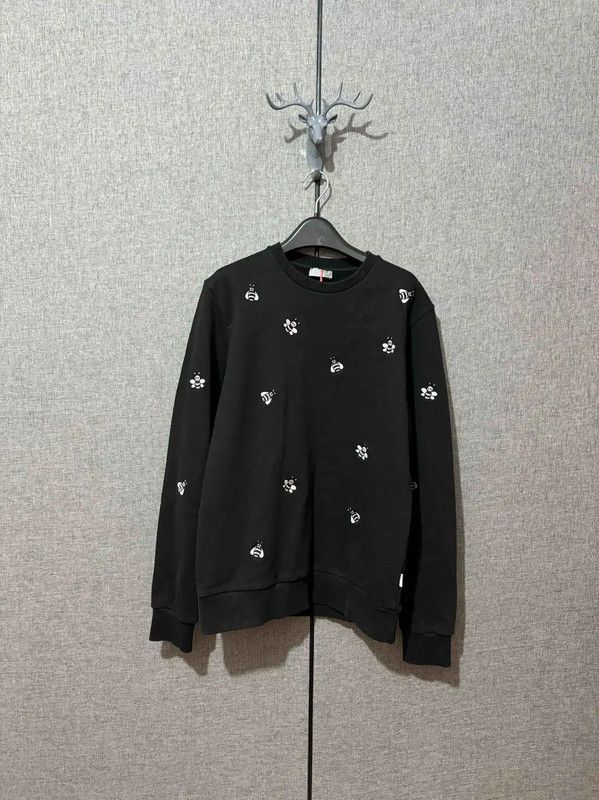 Dior Dior Black Embroidered Logo Sweatshirt for Men 0089 Size US M / EU 48-50 / 2 - 1 Thumbnail