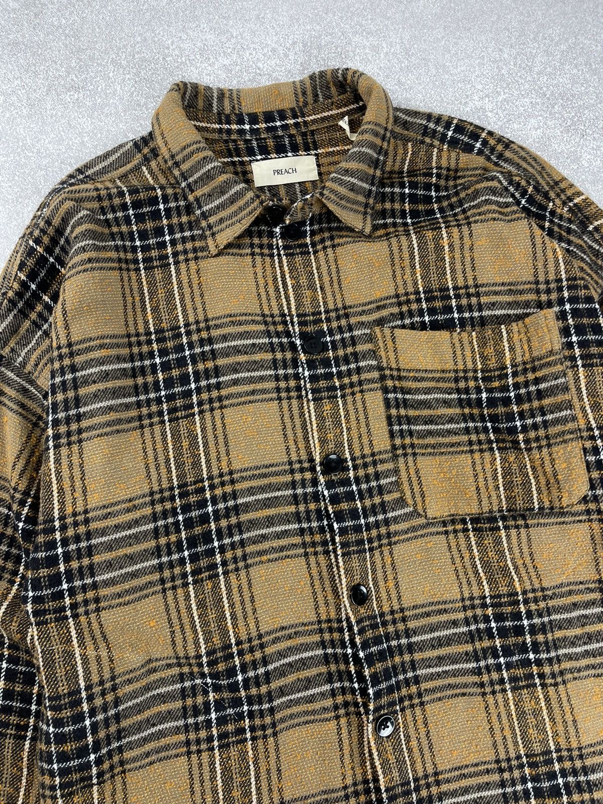 Preach Preach Sample Plaid Flannel Shirt Jacket Size M Size US M / EU 48-50 / 2 - 6 Thumbnail