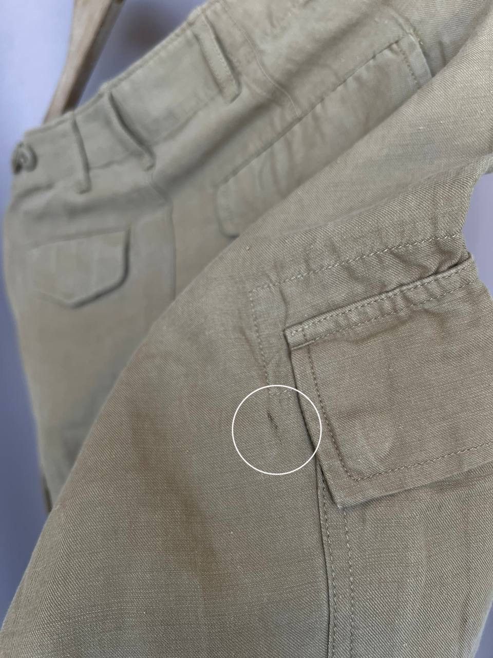 Polo Ralph Lauren Polo Ralph Lauren Silk-Linen Cargo Pants Womens Size 2 or S Size 26" / US 2 / IT 38 - 19 Thumbnail