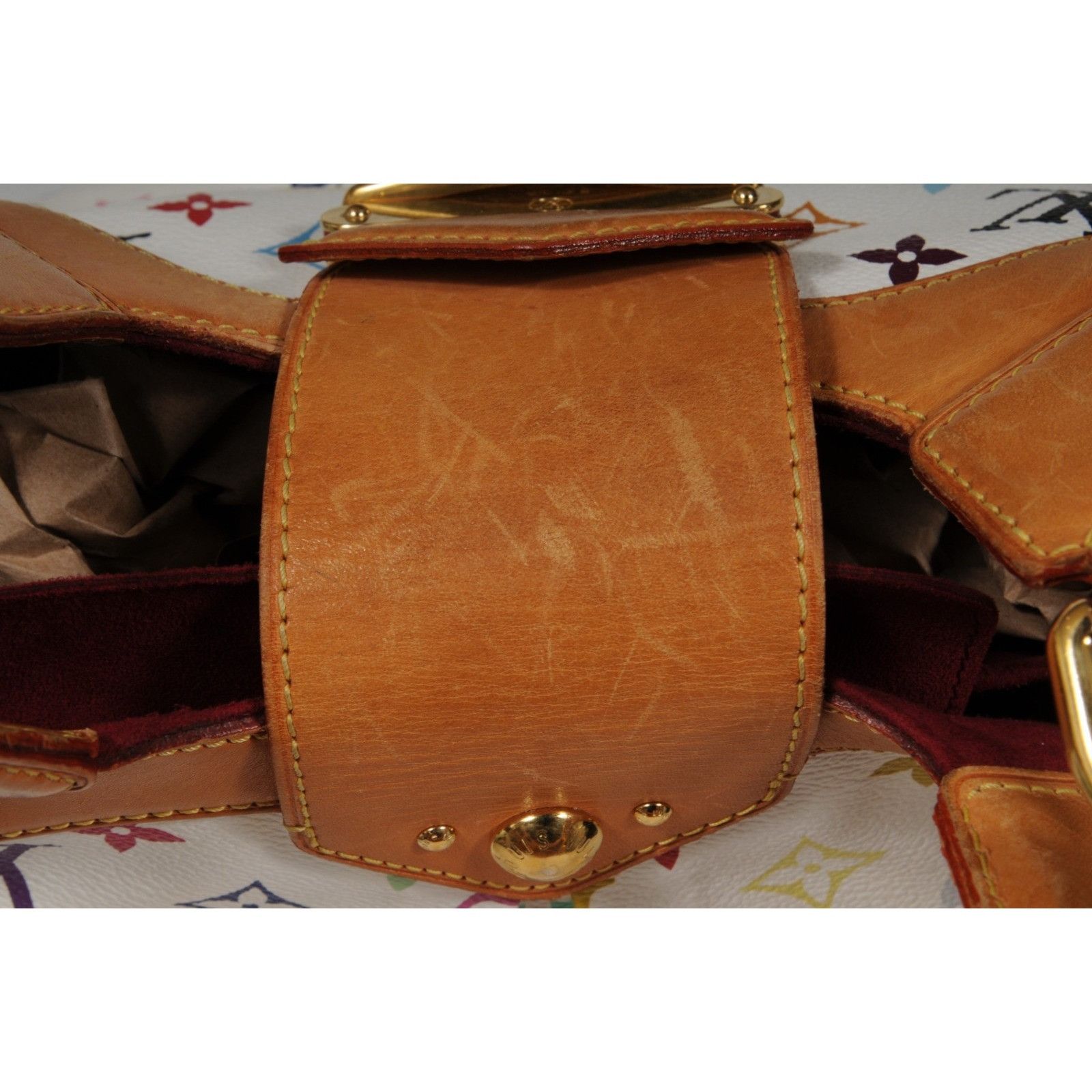 Louis Vuitton Ursula Shoulder Bag White Multicolor Takashi Murakami Size ONE SIZE - 16 Thumbnail