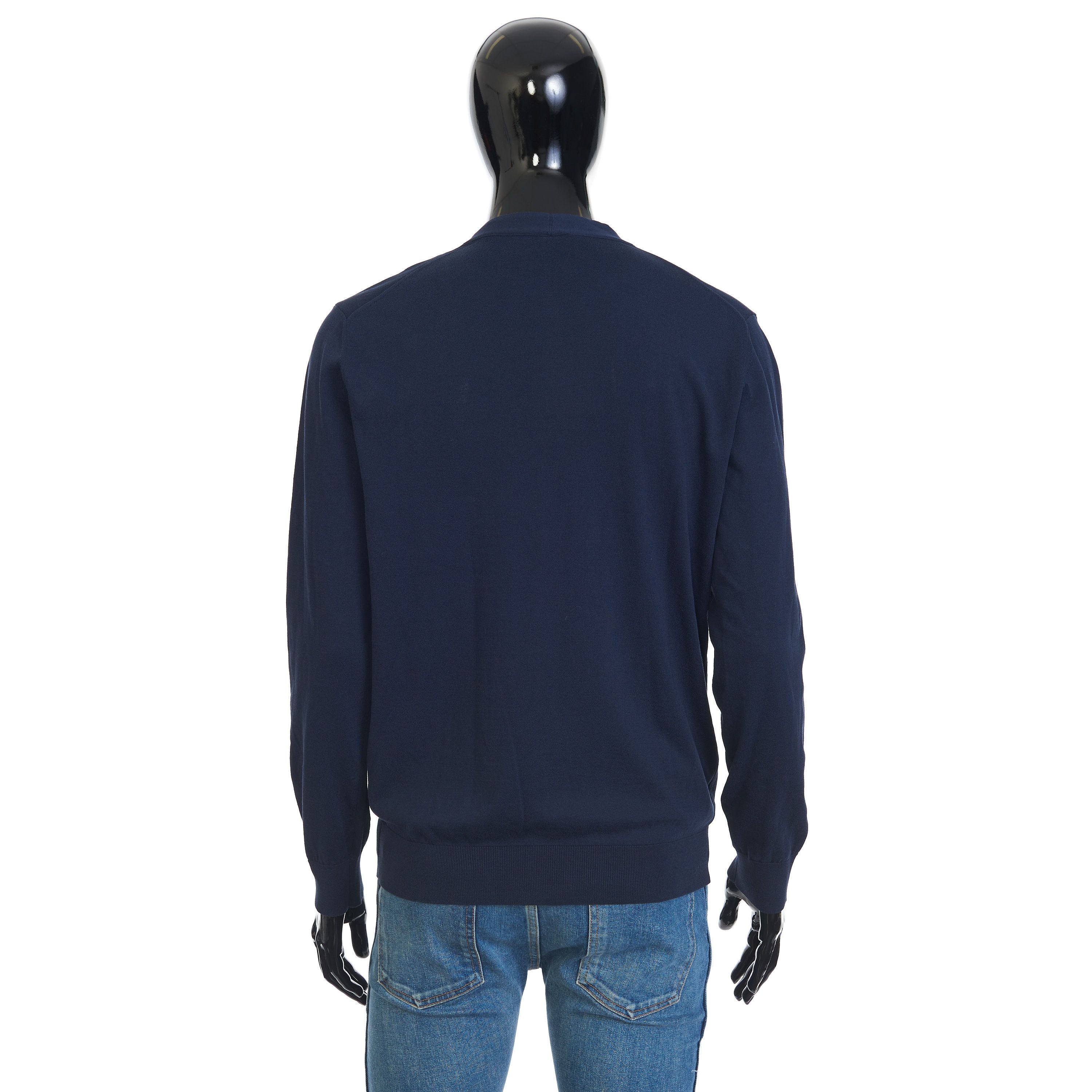 Brioni Navy Blue Double Layered Cardigan - Cotton Knit Size US M / EU 48-50 / 2 - 5 Thumbnail