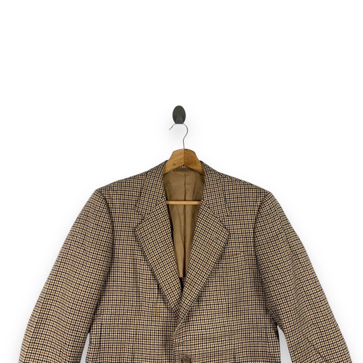 John Weitz Vintage JOHN WEITZ Houndstooth 2 Button Blazer Coat Classic Size 34R - 2 Thumbnail