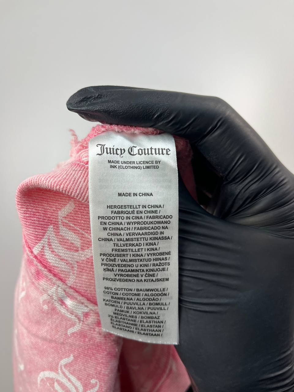 Juicy Couture Juicy Couture Womens Pink Monogram Denim Jacket Cropped XL Size XL / US 12-14 / IT 48-50 - 4 Thumbnail
