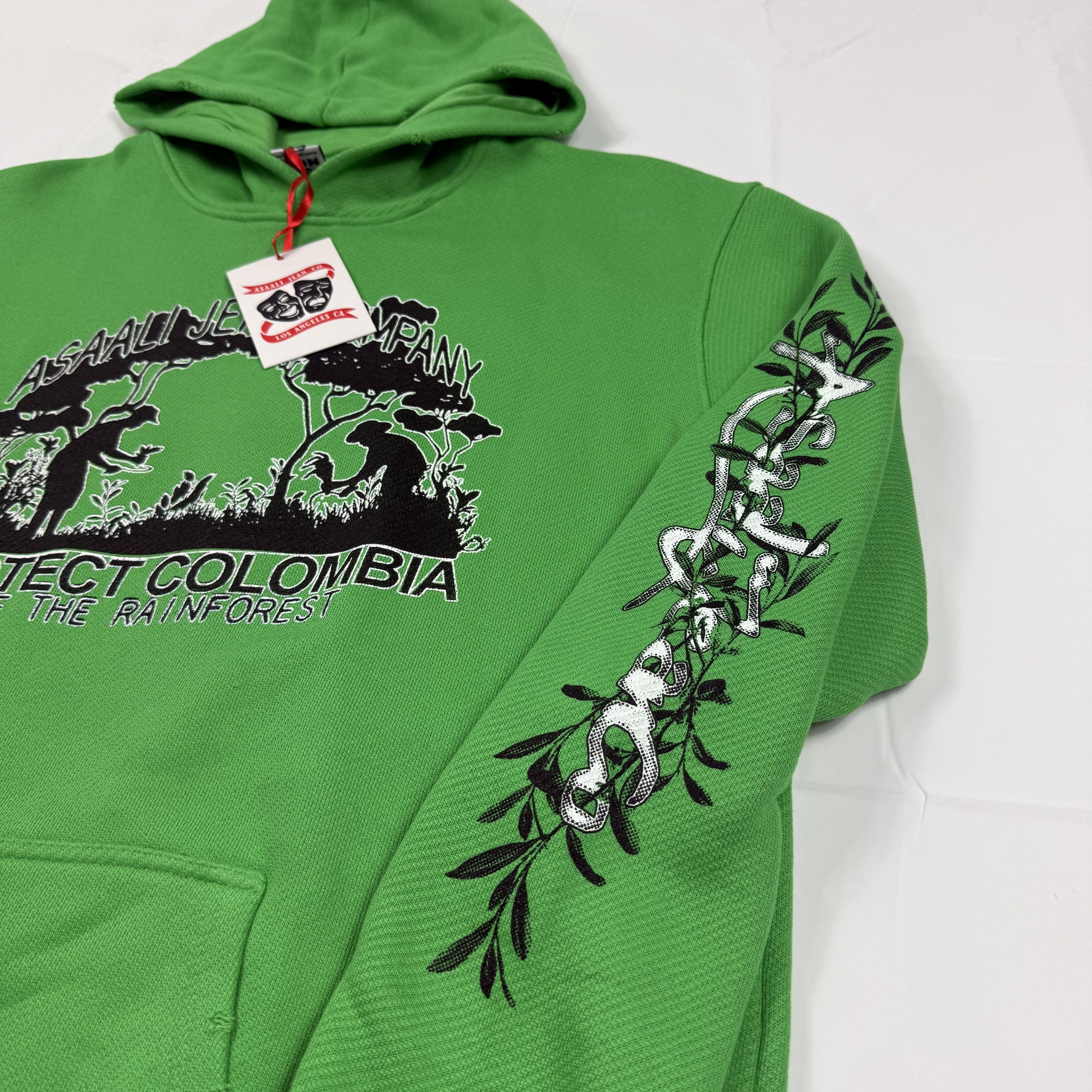 Asaali Asaali Protect Colombia Save The Rainforest Green Hoodie Size US XXL / EU 58 / 5 - 2 Thumbnail