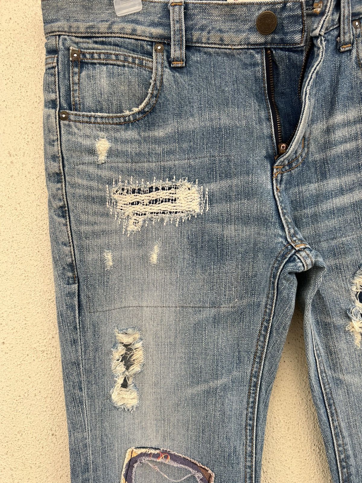 Vintage Vintage Bonds & Peace Japan Rips Distress Denim Flare Jeans Size US 32 / EU 48 - 8 Thumbnail